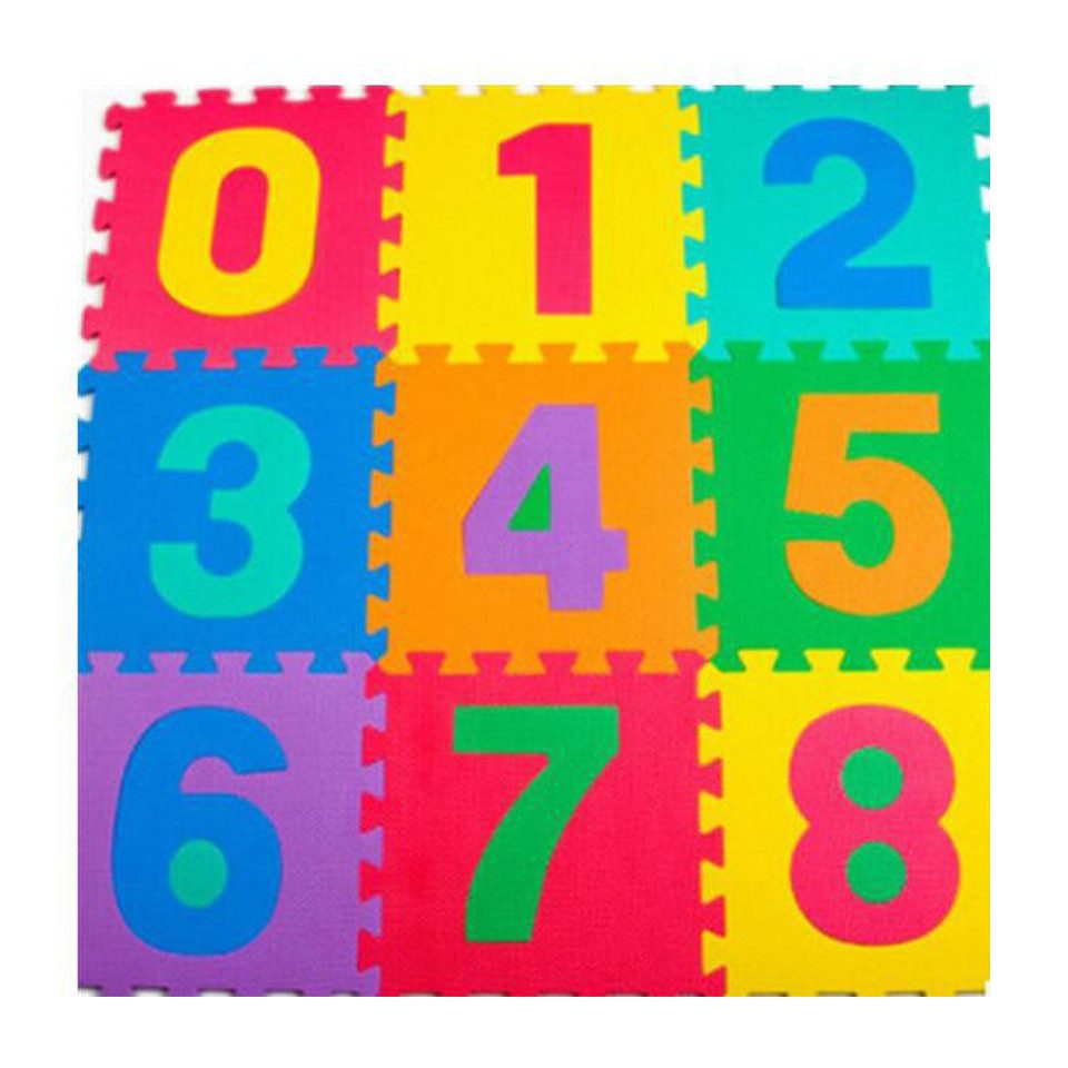 Coonoor Puzzlematte Buchstaben Zahlen, rutschfest und hautfreundlich, (10-tlg), Kinderspielteppich, Spielmatte, Spielteppich für Baby & Kinder