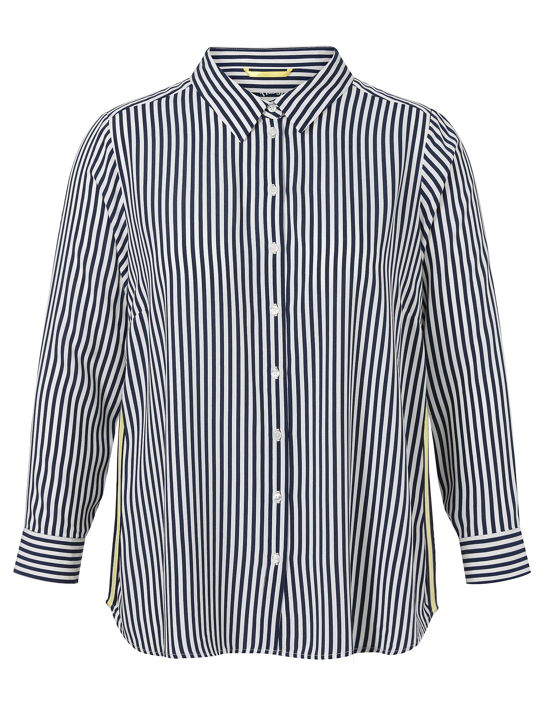 Langarmbluse Bluse Hemdkragen 1/1 Arm Druck