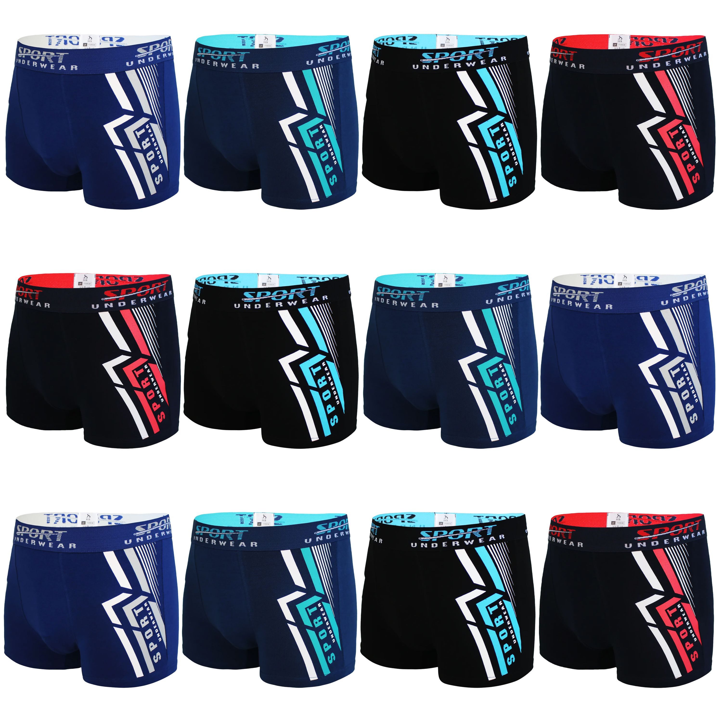 TEXEMP Boxershorts 4er bis 12 Pack Herren Boxershorts Baumwolle Retroshorts günstig online kaufen