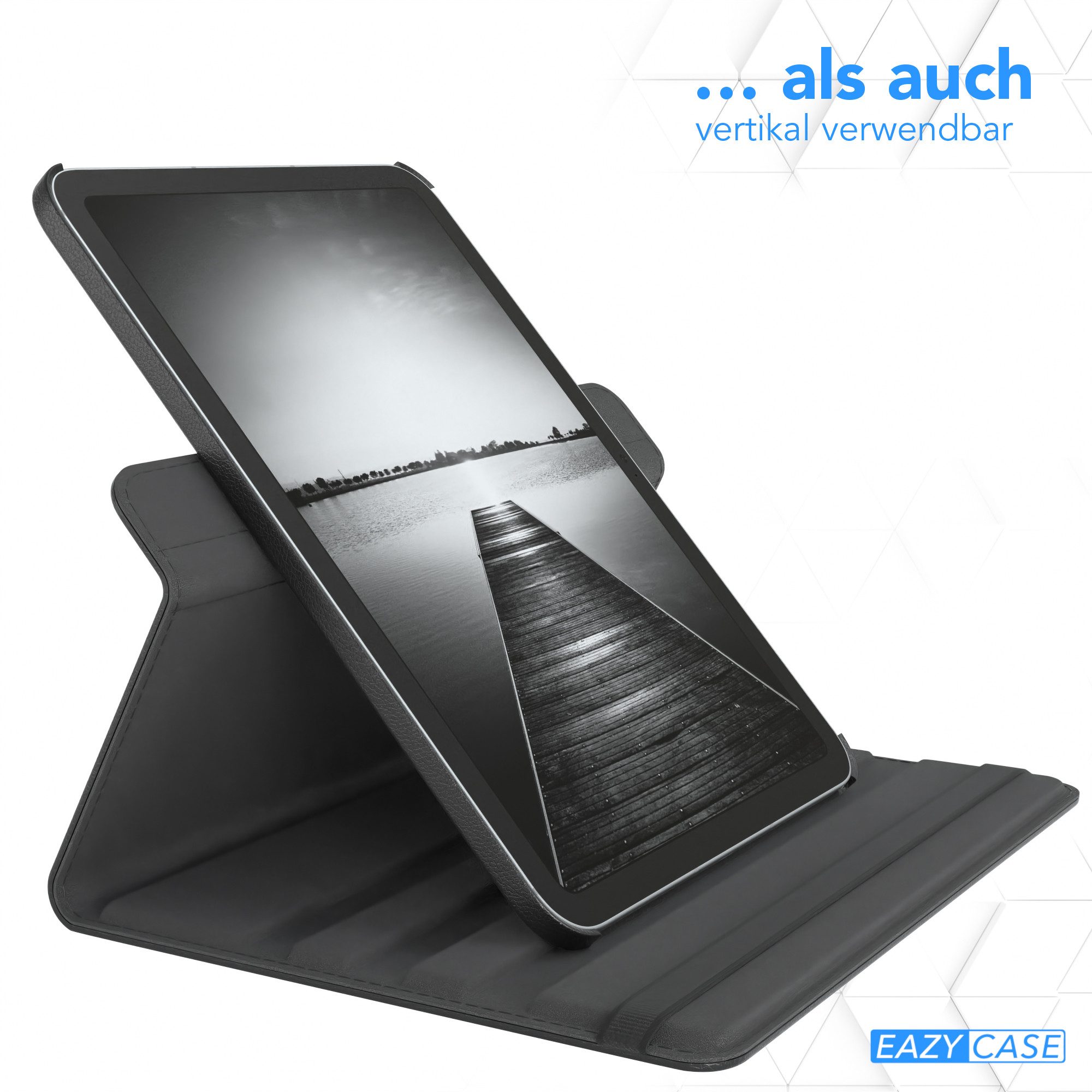 EAZY CASE Tablet-Hülle Rotation Case für Apple iPad 10. Gen. (2022) 10,9 Zoll, Hülle 360° drehbar mit Standfunktion Etui Anti-Kratz Tasche Schwarz – Bild 5 von 5