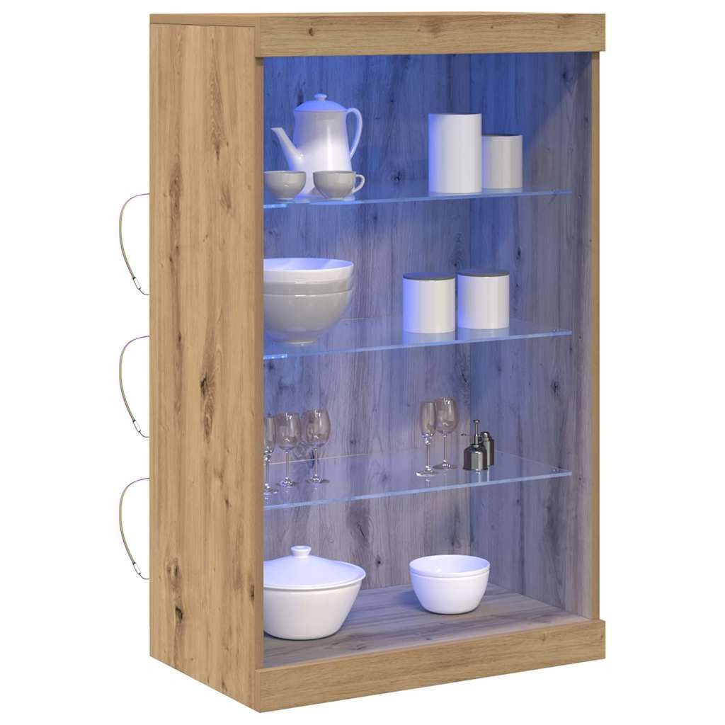 vidaXL Sideboard LED-Sideboard Artisan-Eiche 60,5 x 37 x 100 cm Holzwerksto günstig online kaufen