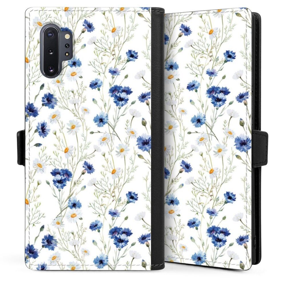DeinDesign Handyhülle Muster Blume Blumen Flower Pattern 6, Samsung Galaxy Note 10 Plus Hülle Handy Flip Case Wallet Cover