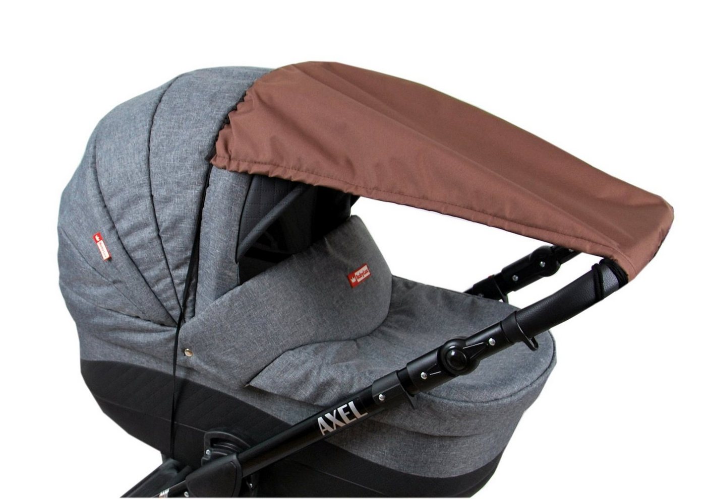 Thumbnail - BabyLux Kinderwagen-Sonnenschutzhülle BABYLUX Sonnenschutz UV Rollo Schutz SONNENSEGEL für Kinderwagen (1-St), Braun