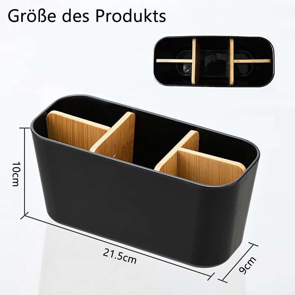 NUODWELL Zahnbürstenhalter Bambus Trennwand Zahnbürstenhalter, Toothbrush H günstig online kaufen