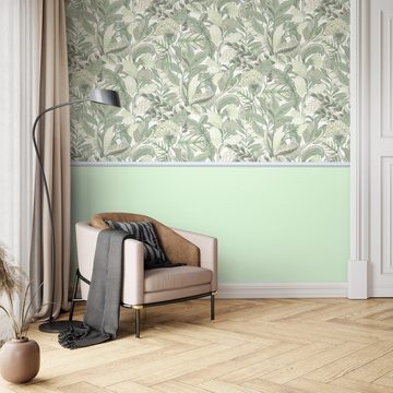 Newroom Vliestapete, Grün Tapete Uni Leicht Glänzend - Unitapete Modern Einfarbig Struktur für Wohnzimmer Schlafzimmer Küche