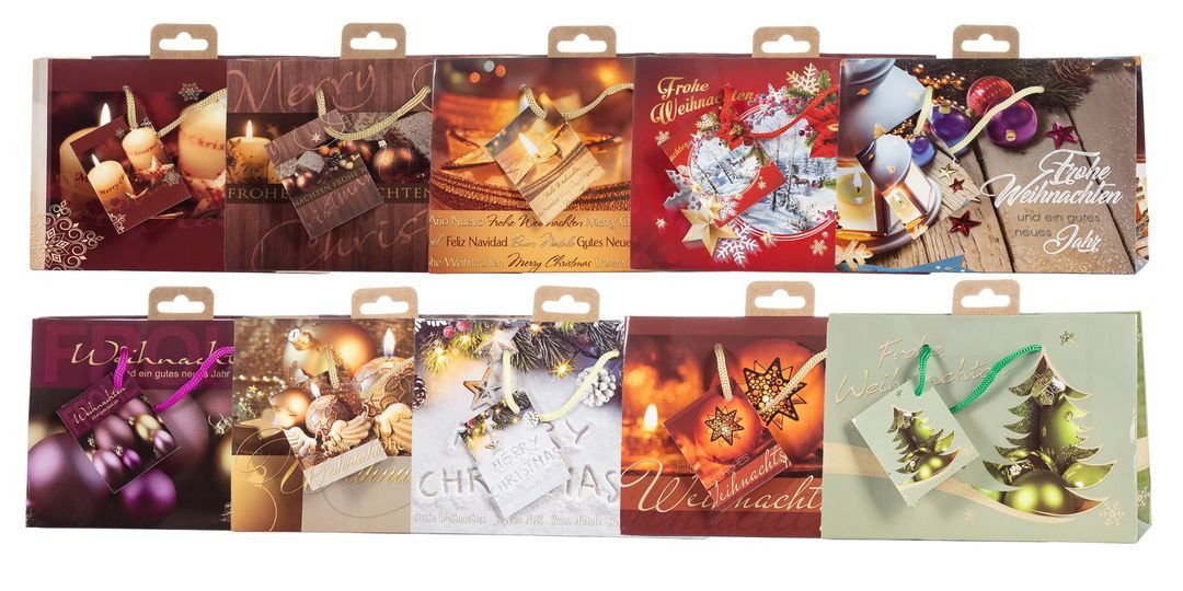 laro Geschenkbox Laro Geschenktaschen Geschenktüten Weihnachten 10/20/40/100stk Mini (10 St)