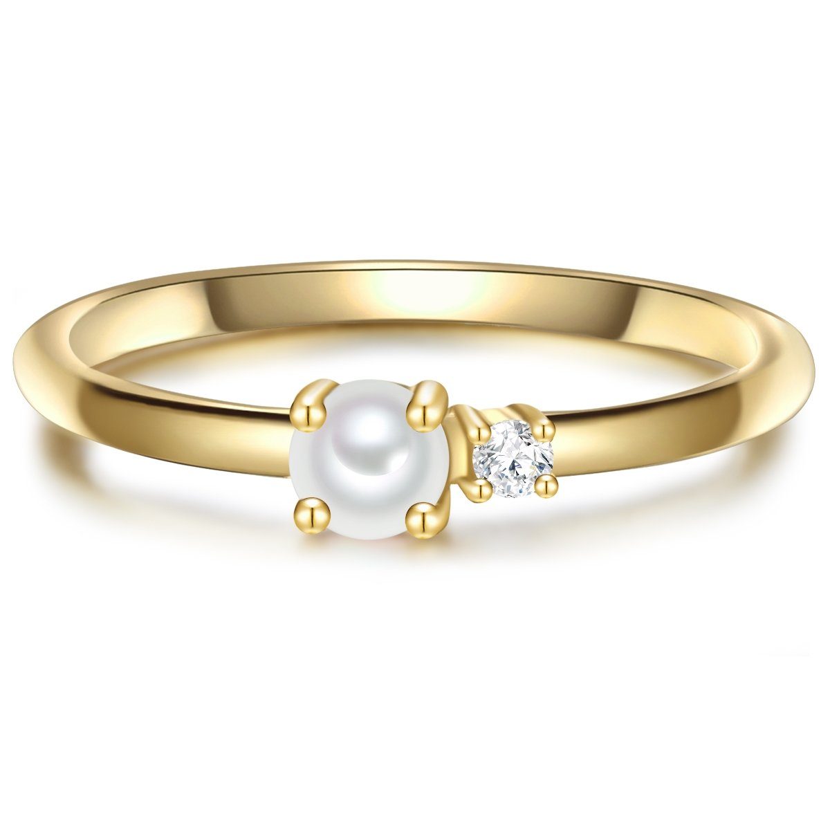 Glanzstücke München Silberring gelbgold, aus Sterling günstig online kaufen