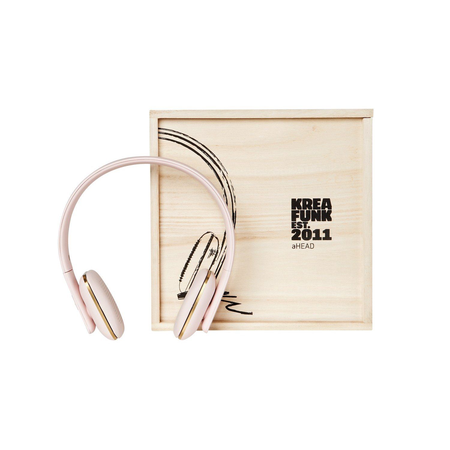 KREAFUNK aHEAD Wireless Bluetooth Dusty Pink On-Ear-Kopfhörer (Geräuschisolierung)