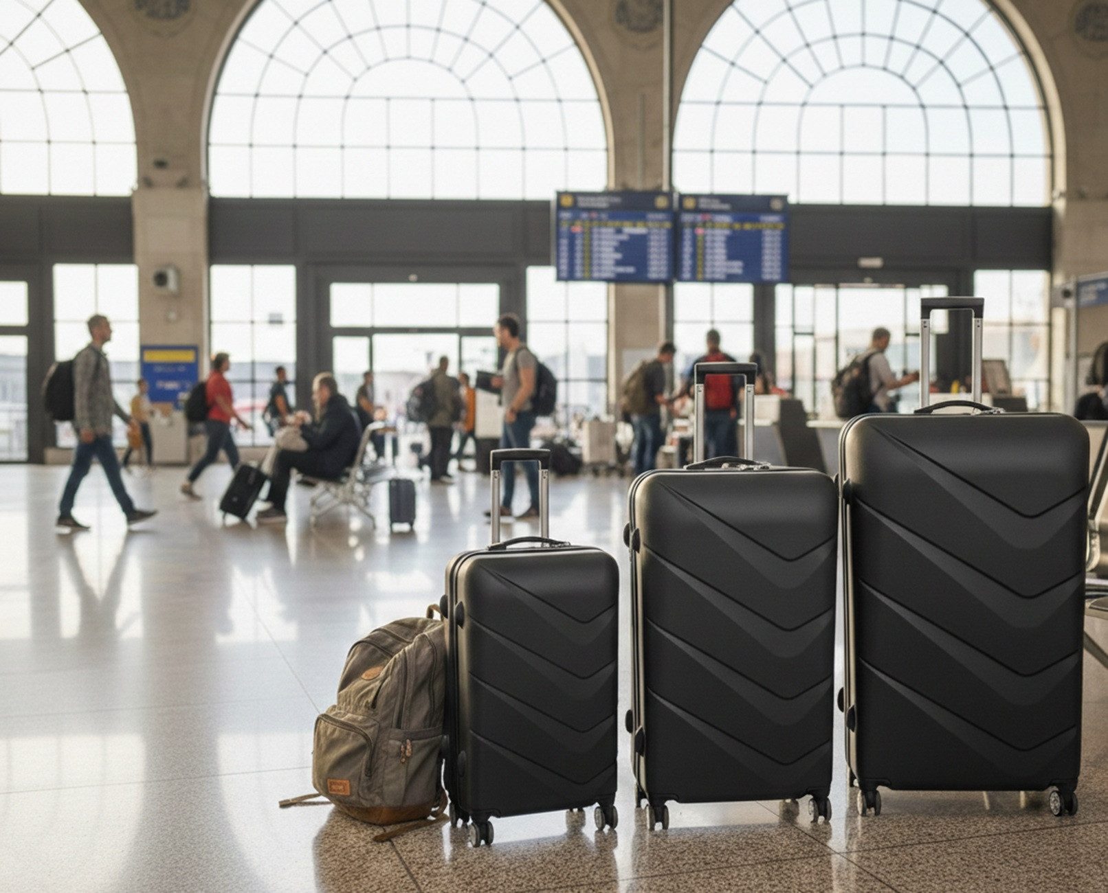 Hoffmanns Kofferset 3-teilig - Polypropylen-Hartschale mit 360° Rollen, (3 tlg)