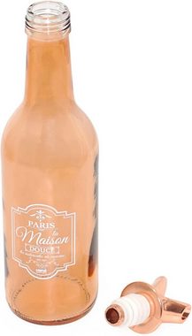 Lashuma Ölkaraffe Roségold, (Set, 2-tlg., 250 ml), Ölflaschen mit Außgießer, Ölspender Glas