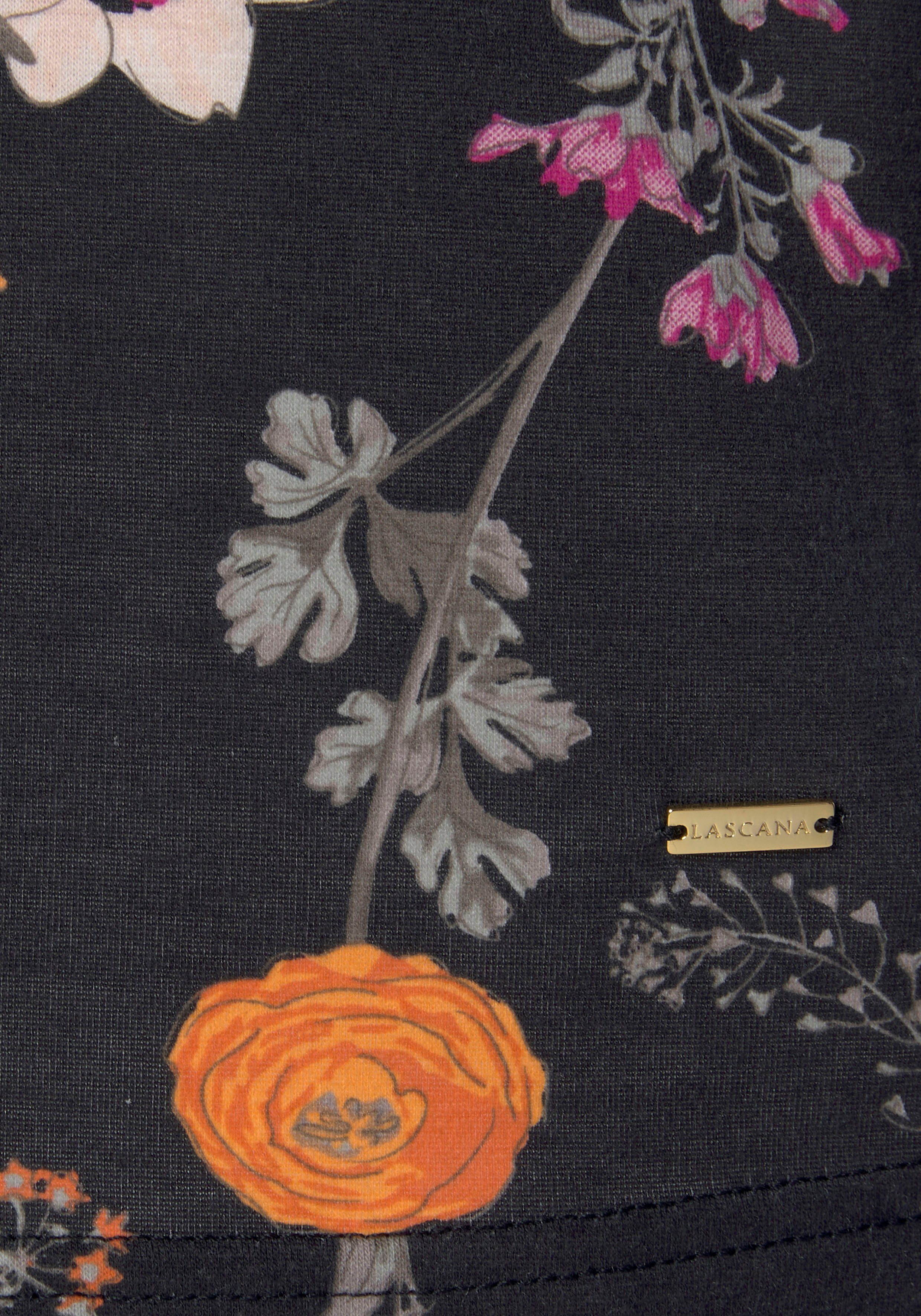 Nachthemd LASCANA Wildblumen Muster mit