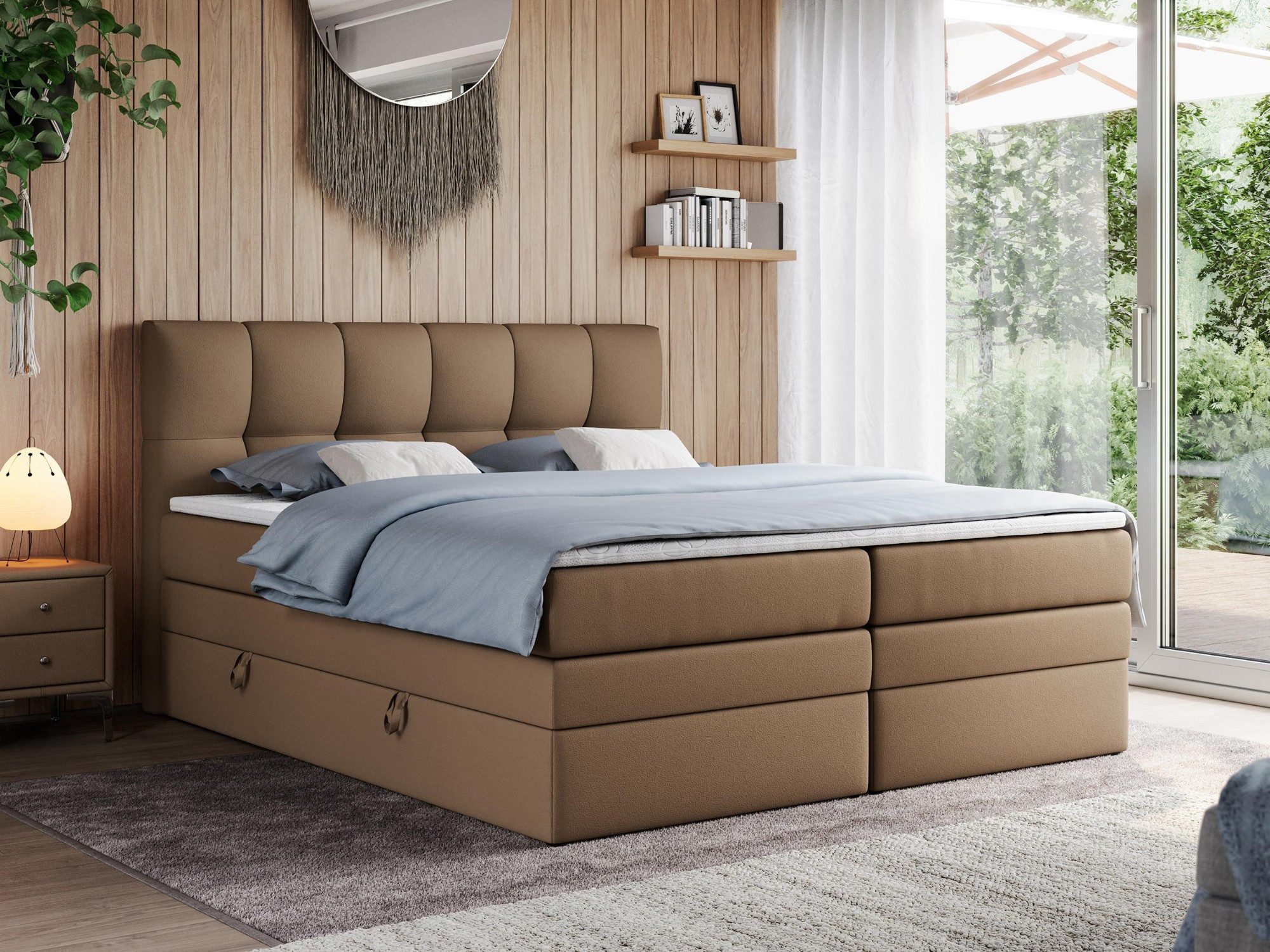 MKS MÖBEL Boxspringbett ALVIN KING (Set, günstig online kaufen