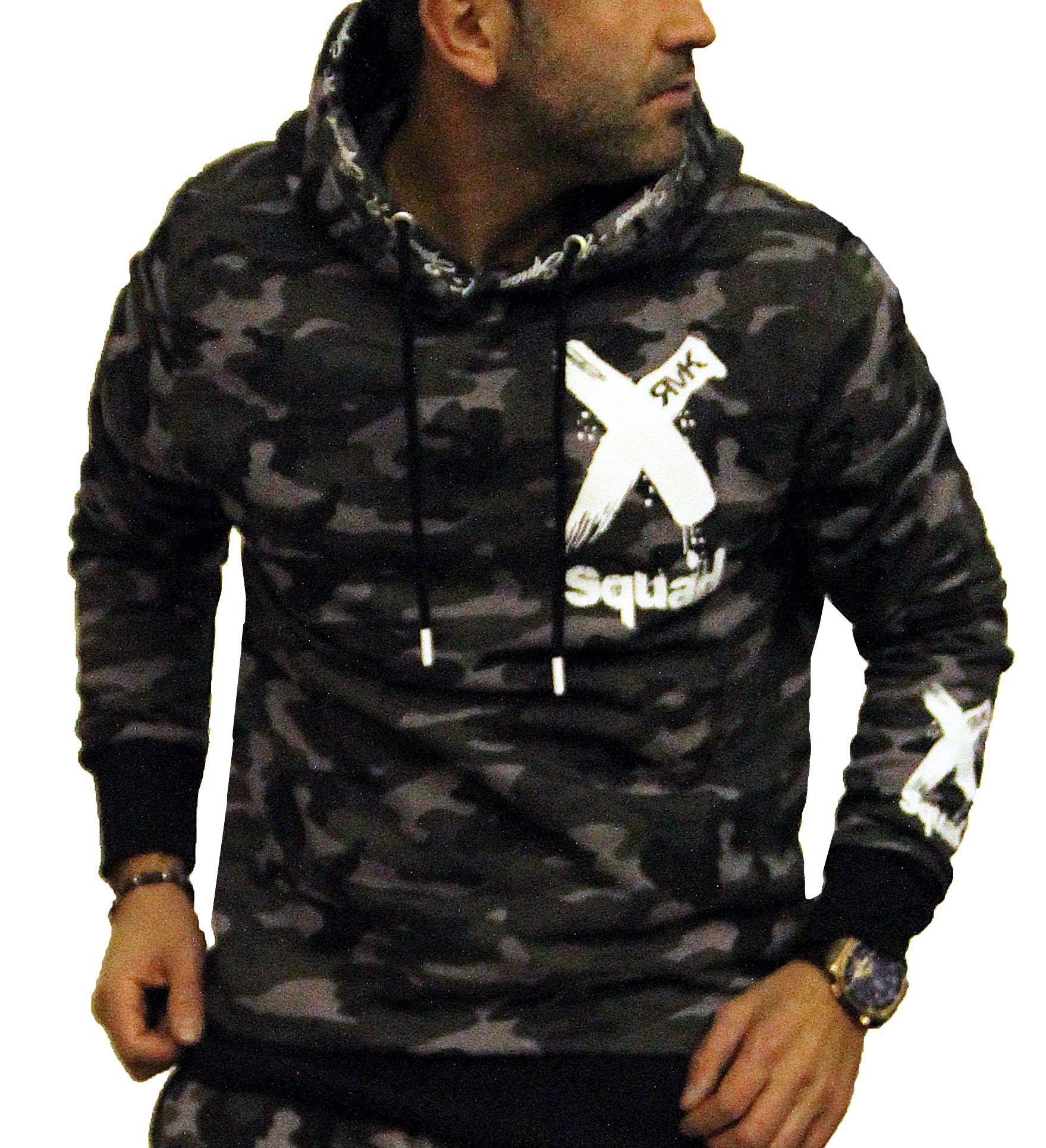 RMK Hoodie Herren Pullover mit Kapuze Pulli Kapuzenpullover Langarm X mit Baumwolle