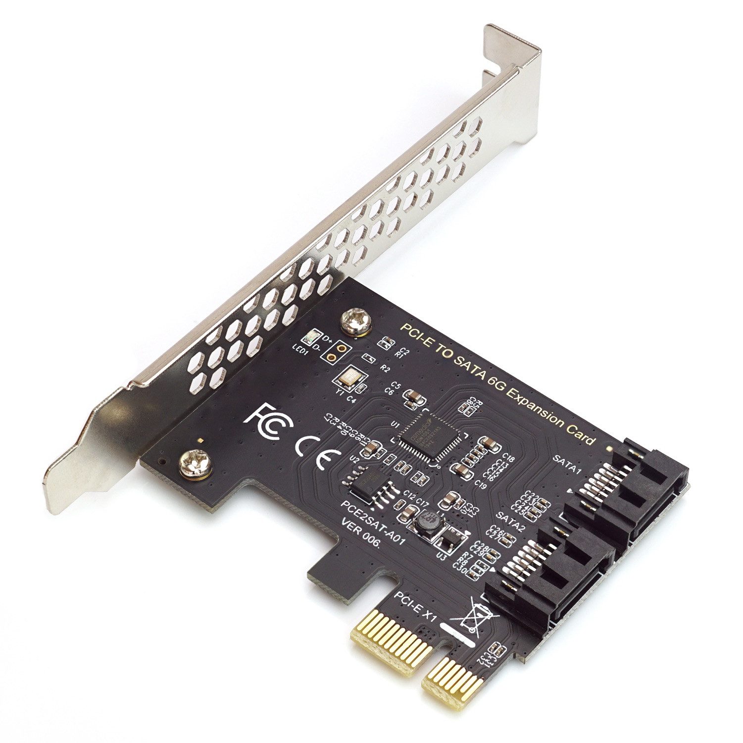 2 Port SATA PCI Express x1 Karte, ASM1061 Chipsatz Adapter