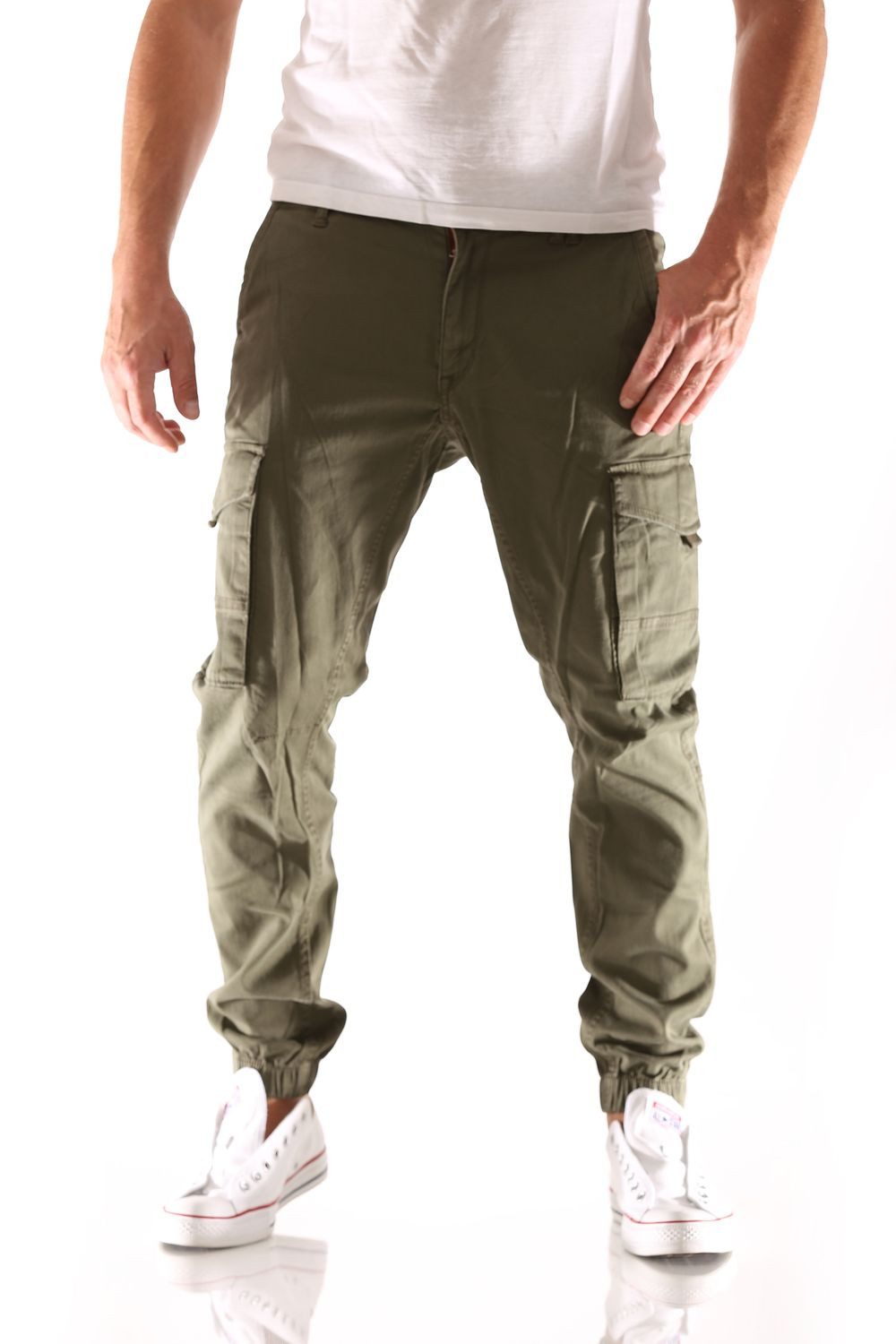 Cargojeans Jack & Jones Paul Flake Tapered Slim Cargo Herren Jeans Hose
