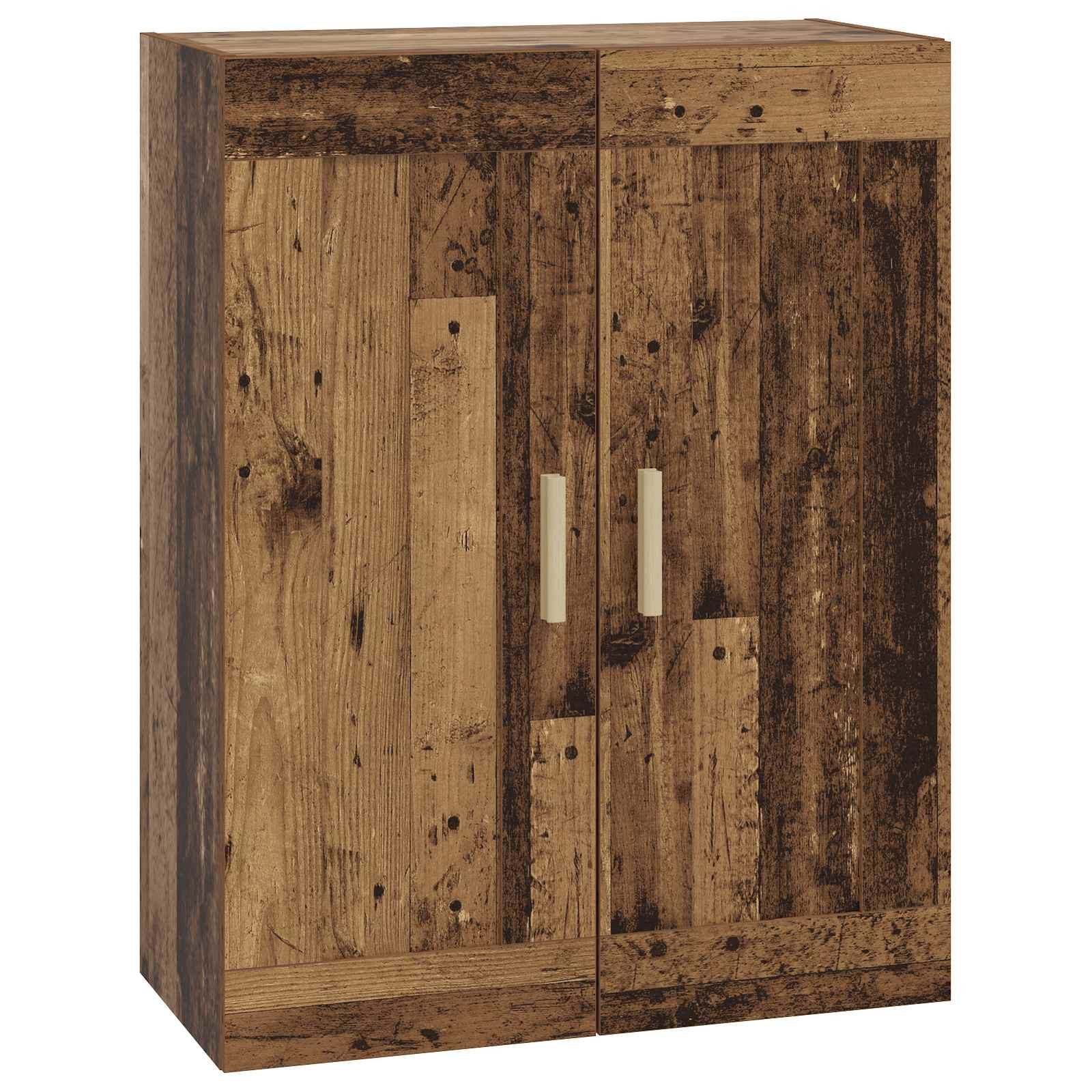 vidaXL Regal Wandschrank Wandhalterung Altholz 69,5 x 34 x 90 cm, 1-tlg.