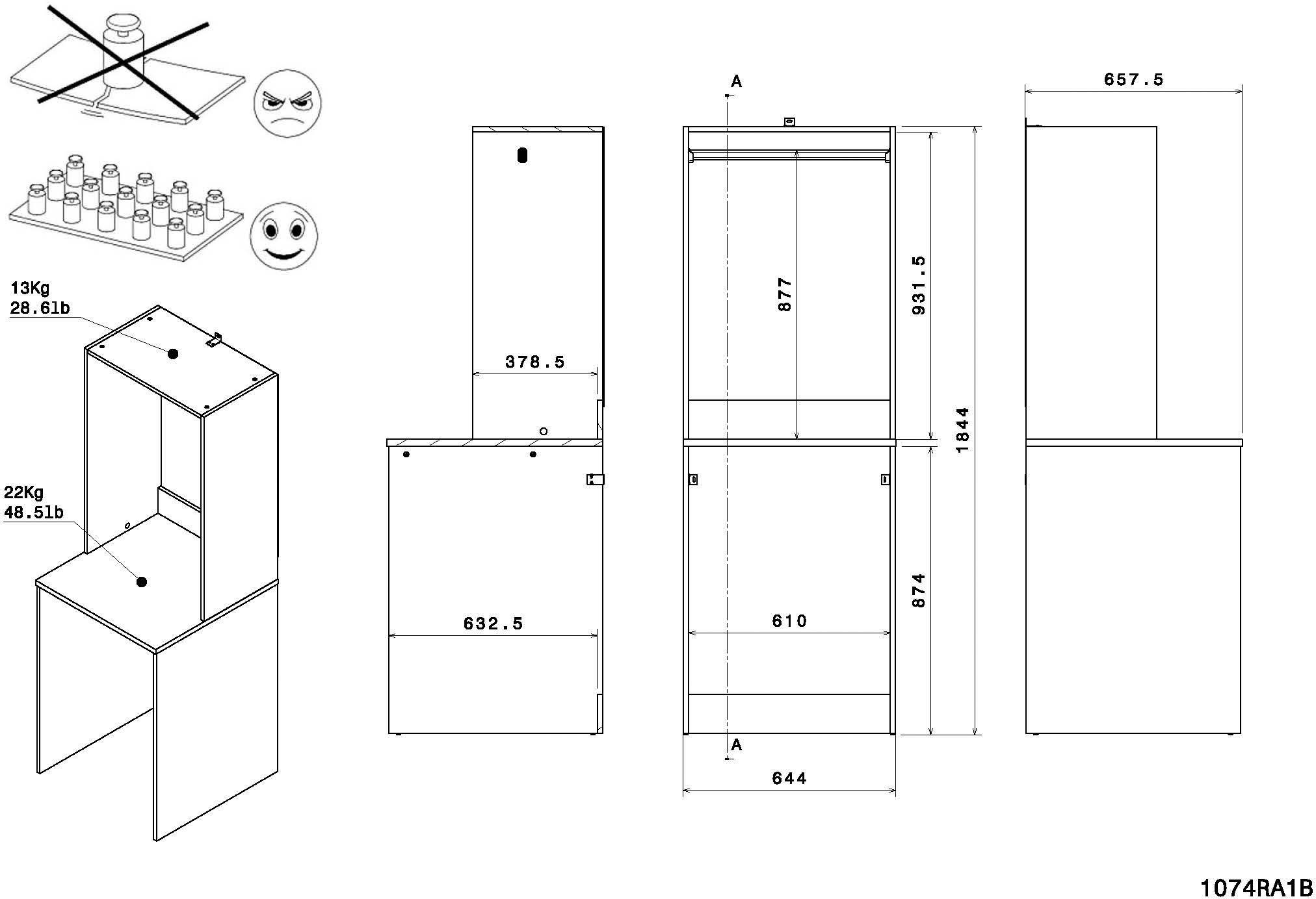 Parisot Mehrzweckschrank-Set Laundry 4, (Set, 4-St) – Bild 5 von 5