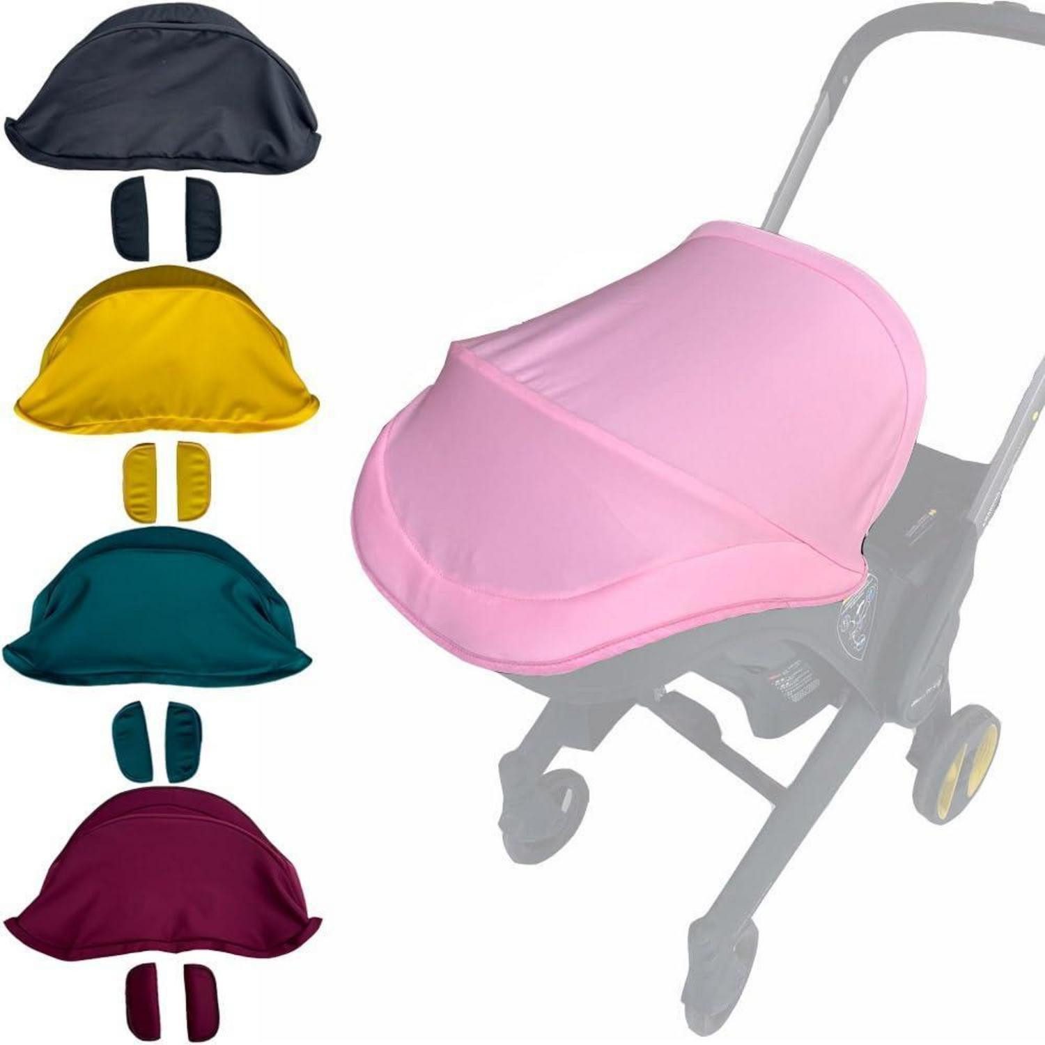 LuxusKollektion Kinderwagen-Sonnenschutzhülle Kinderwagen Überdachung Rosa (1-St)