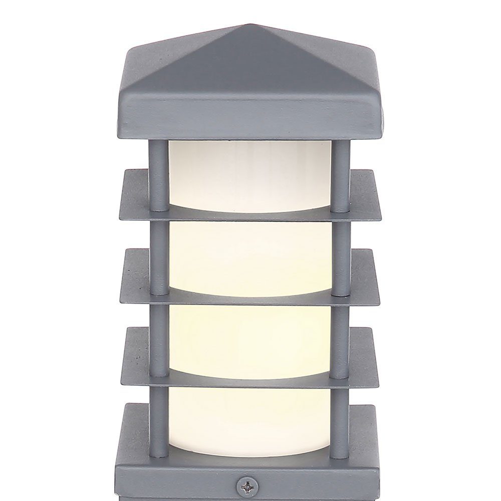 LED etc-shop Außenstehlampe Steckdosen Sockellampe LED Farbwechsel, dimmbar Fernbedienung Leuchtmittel Außen-Stehlampe, inklusive, Warmweiß,