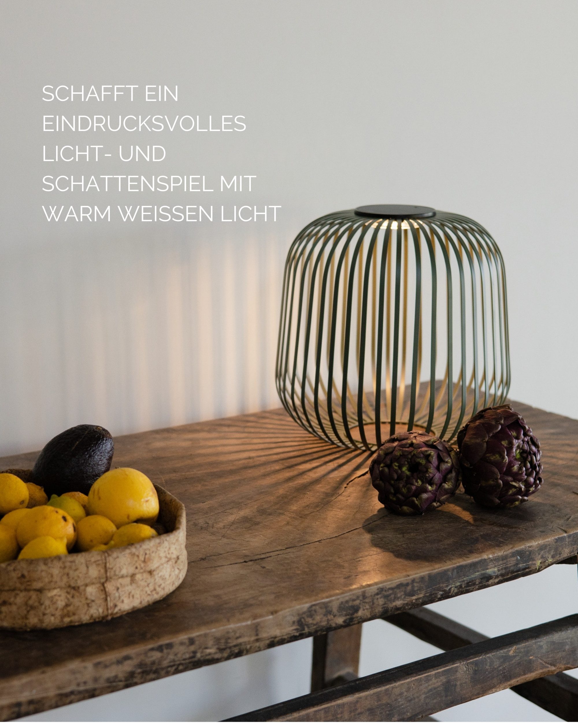 LUUK Studio LED Solarleuchte SOLIS, LED fest integriert, warmweißes Licht (2700 K), Tageslichtweiß, Kabellose LED Laterne mit herausnehmbaren Solarmodul