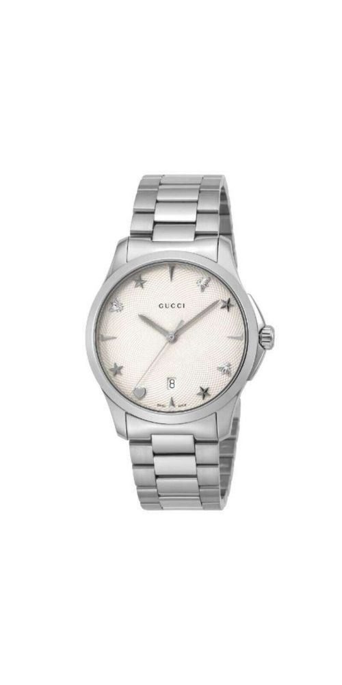 Luxusuhr GUCCI G-Timeless Silber Weiß YA1264028