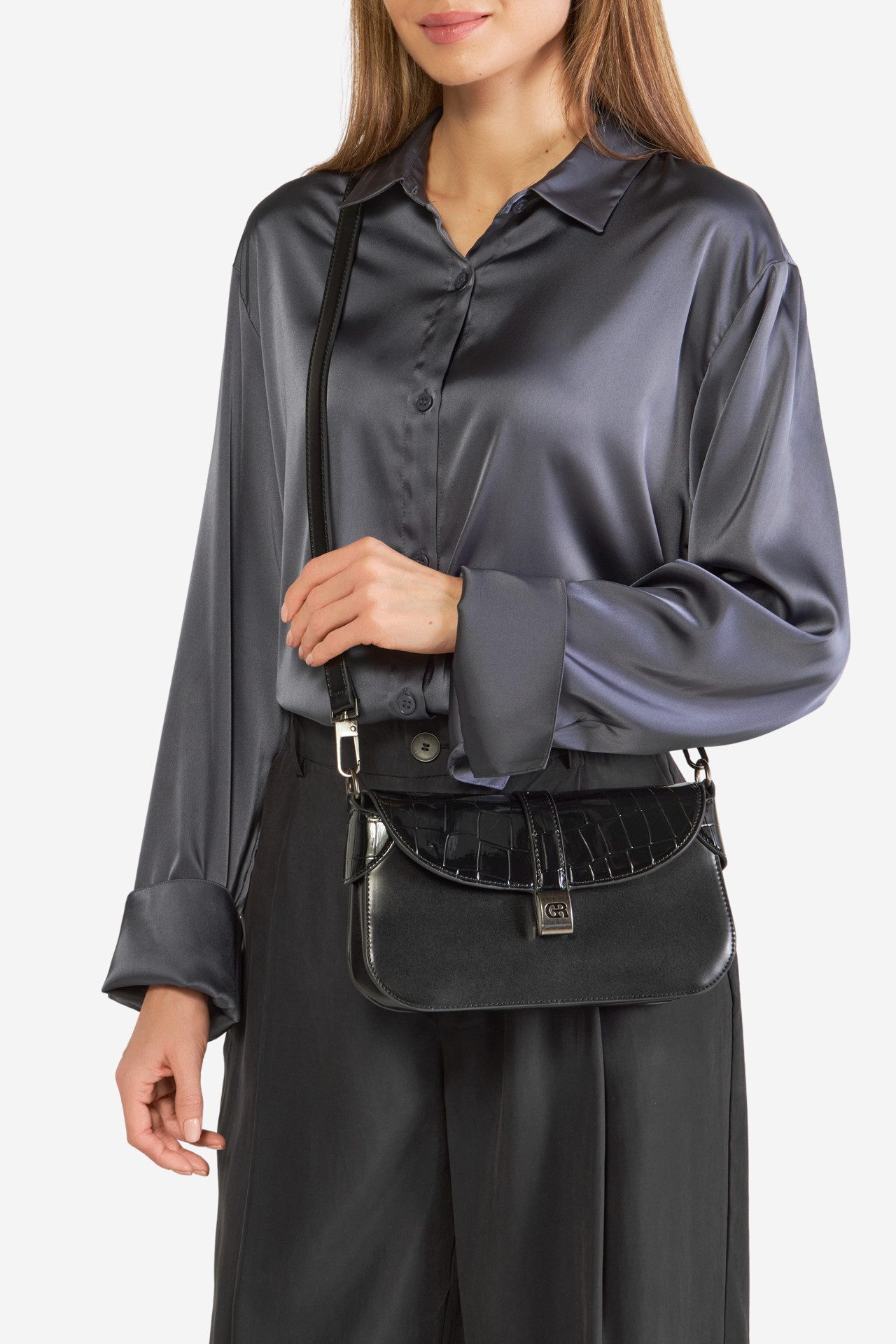 Handtasche Gino Rossi Kleine Umhängetasche CS9082 Schwarz