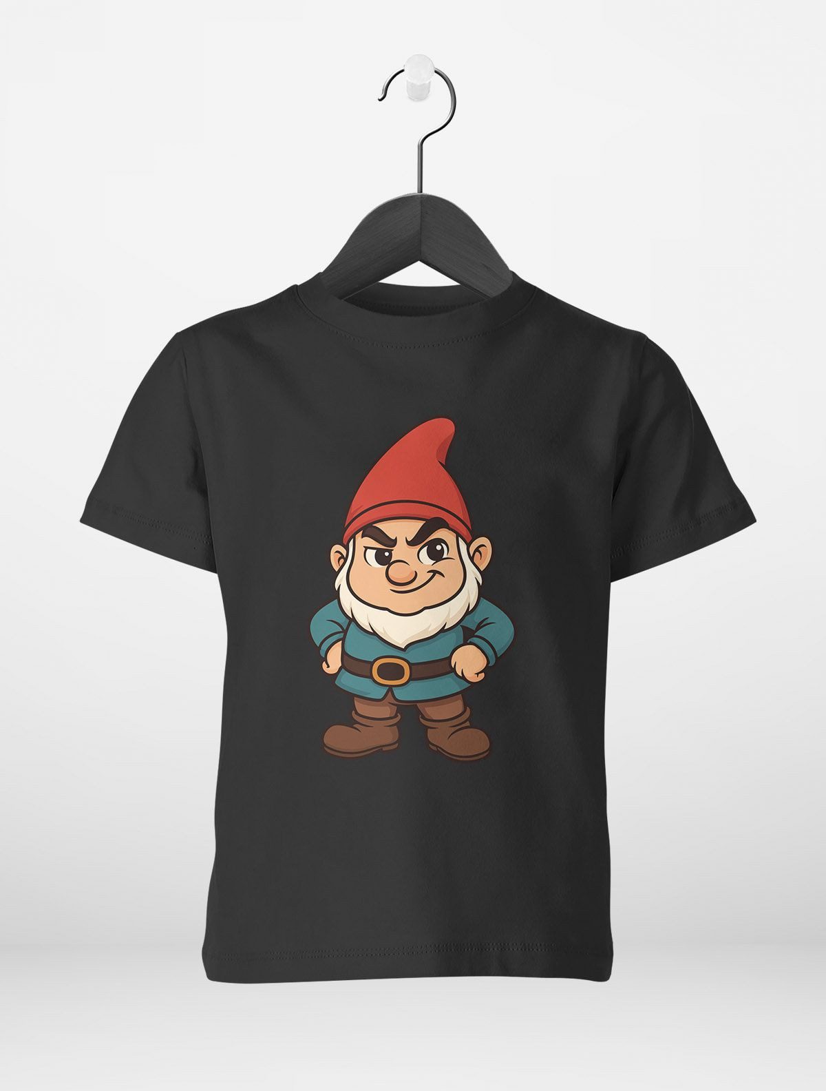Print-Shirt Kinder T-Shirt Jungen Gartenzwerg Wichtel Aufdruck lustig Printshirt