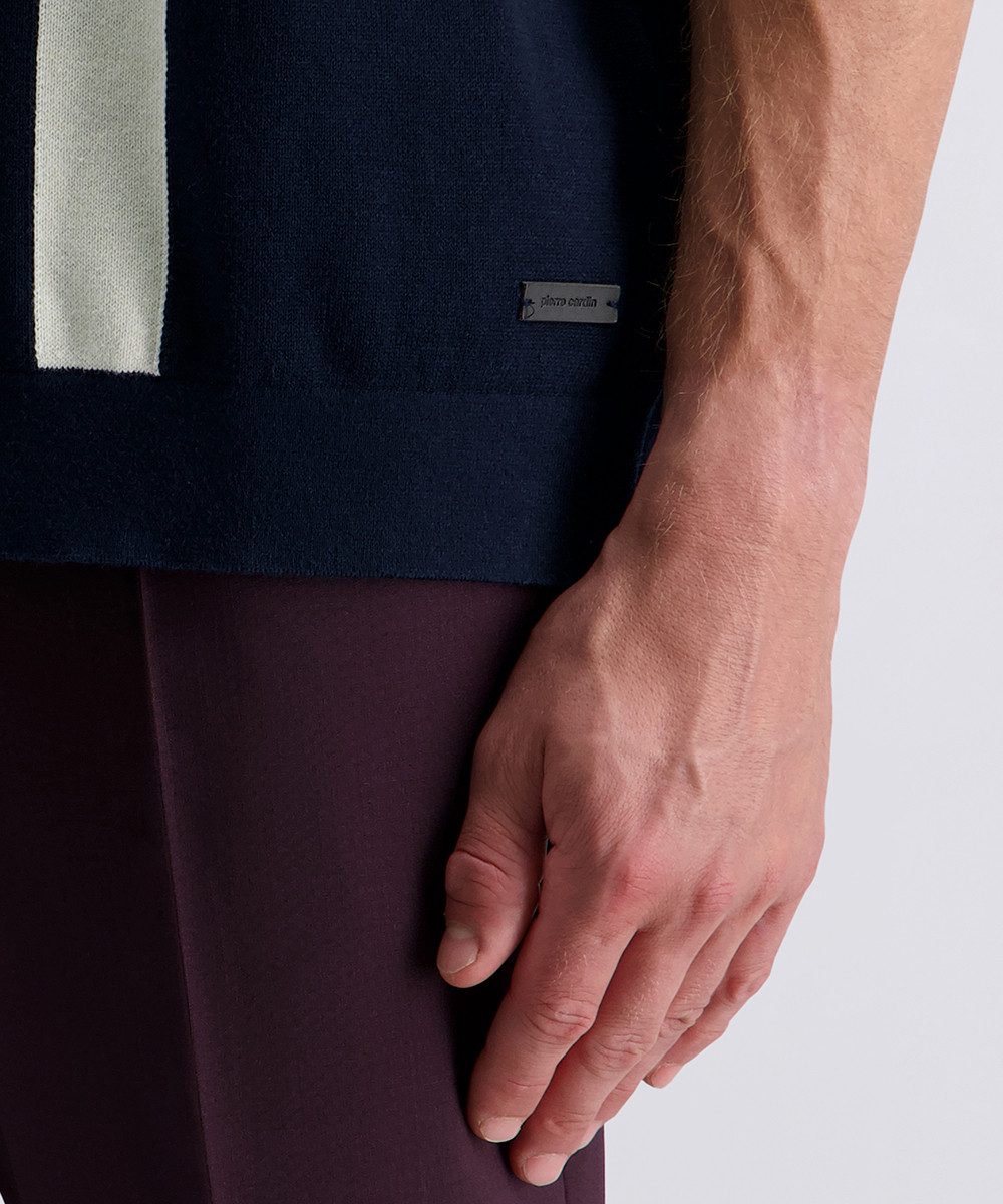 Pierre Cardin Poloshirt mit durchgehender Knopfleiste