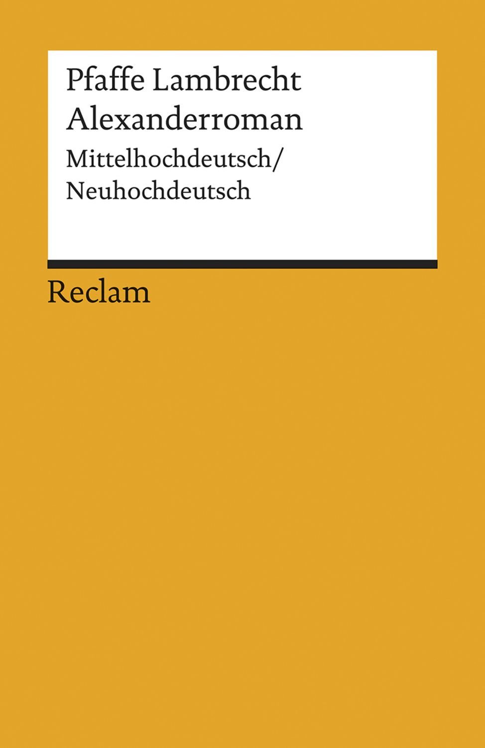 Alexanderroman / Pfaffe Lambrecht