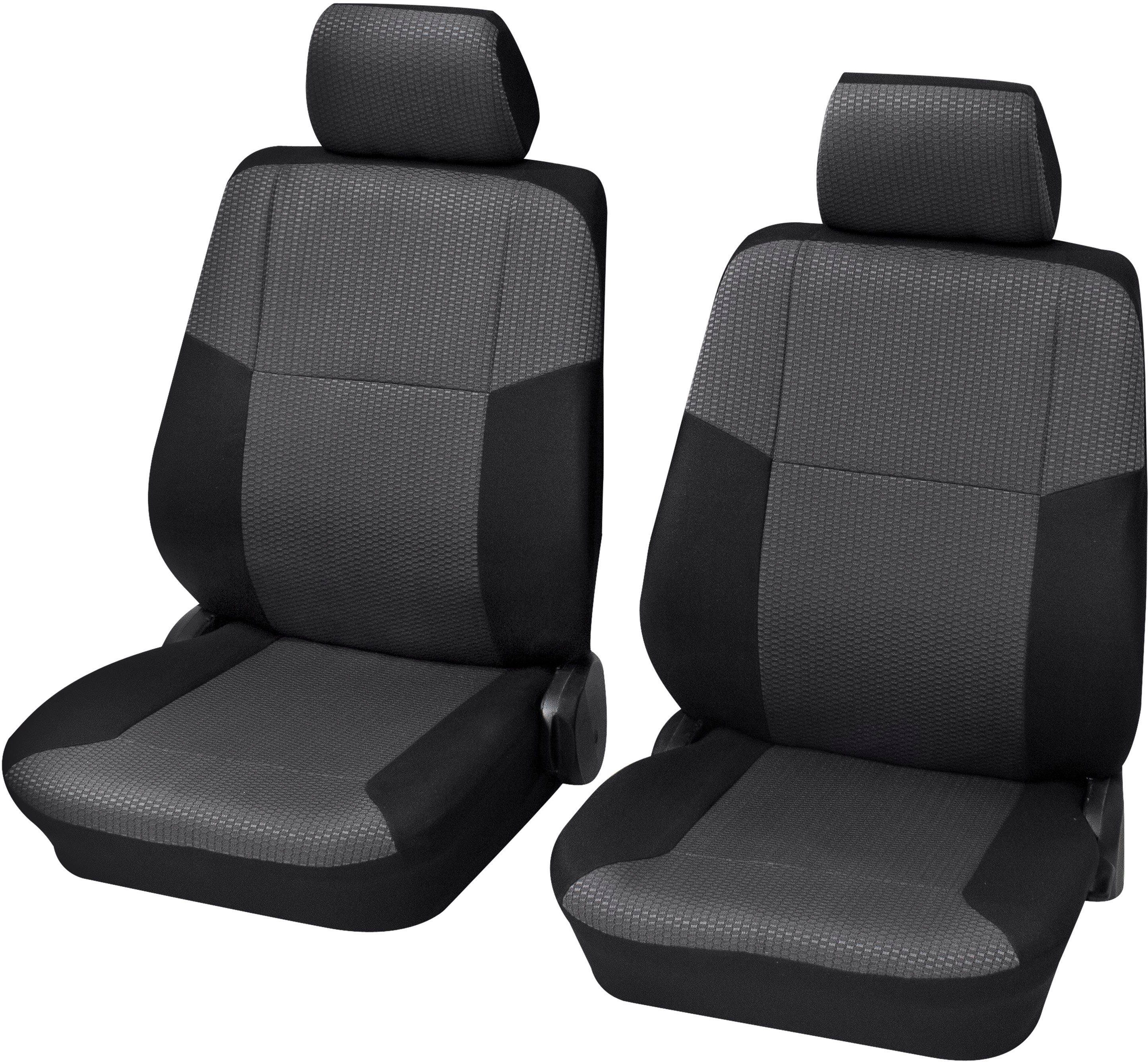 Petex Autositzbezug Vordersitzgarnitur 4-tlg "Sylt" schwarz, universal, Geeignet für Fahrzeuge mit/ohne Seitenairbag, SAB 2