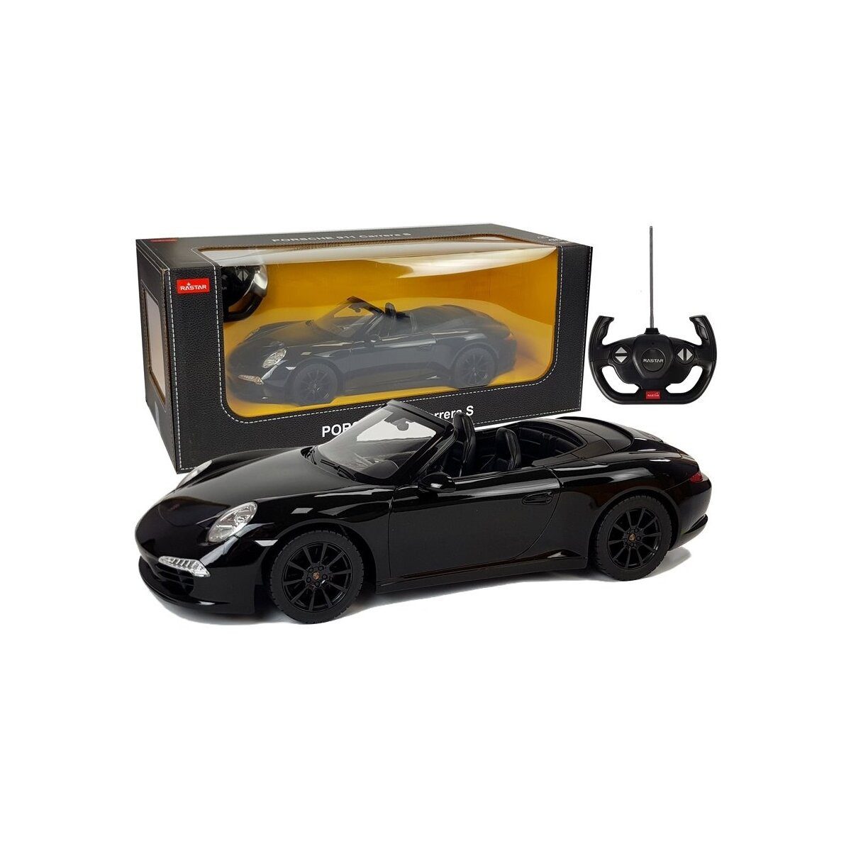 Wisam RC-Auto Porsche 911 Carrera S Ferngesteuertes Auto RC Rastar Schwarz