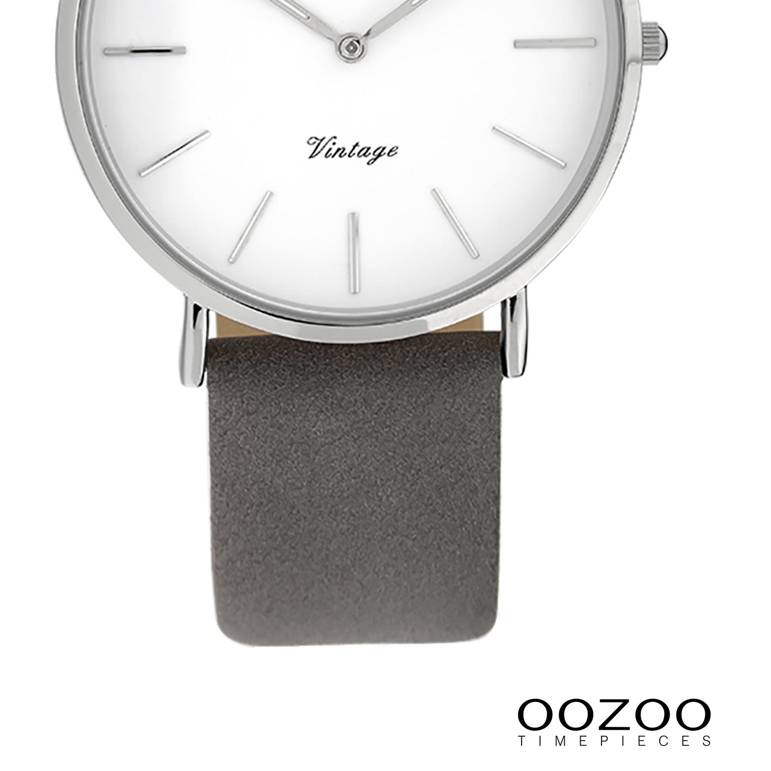 OOZOO Fashion-Style 32mm) Lederarmband, mittel (ca. Quarzuhr rund, Armbanduhr OOZOO Vintage, Damenuhr Oozoo Damen
