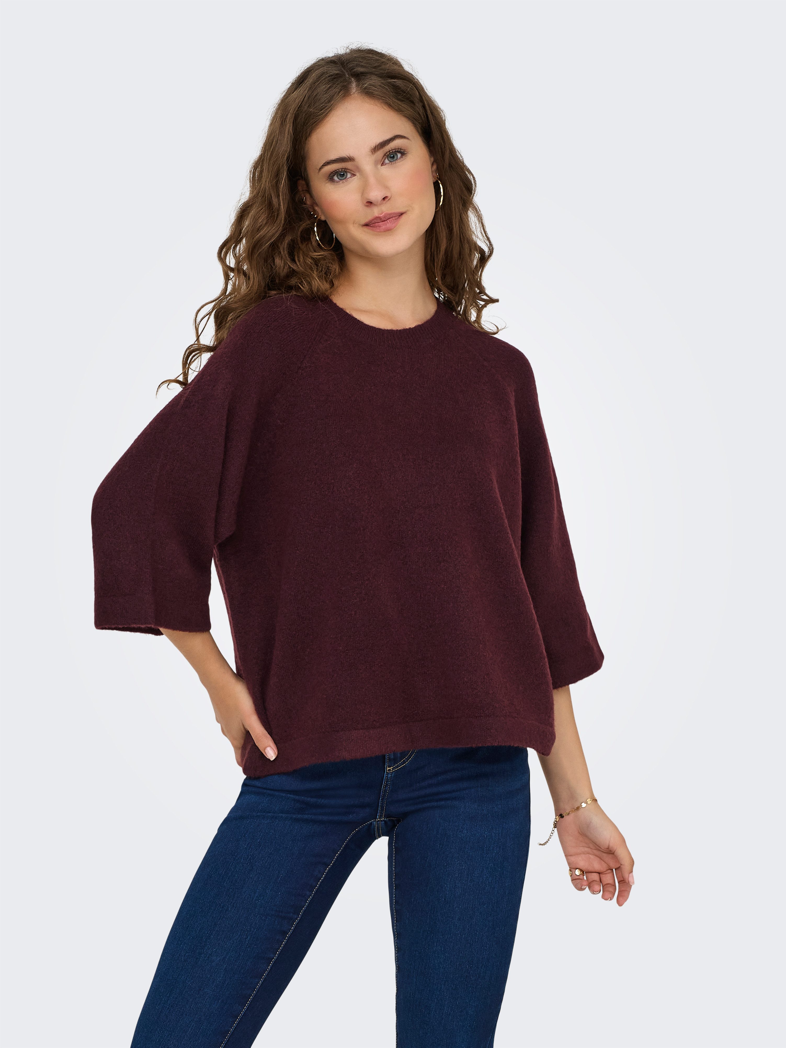 ONLY Strickpullover ONLSIMONI 3/4 PULLOVER KNT günstig online kaufen