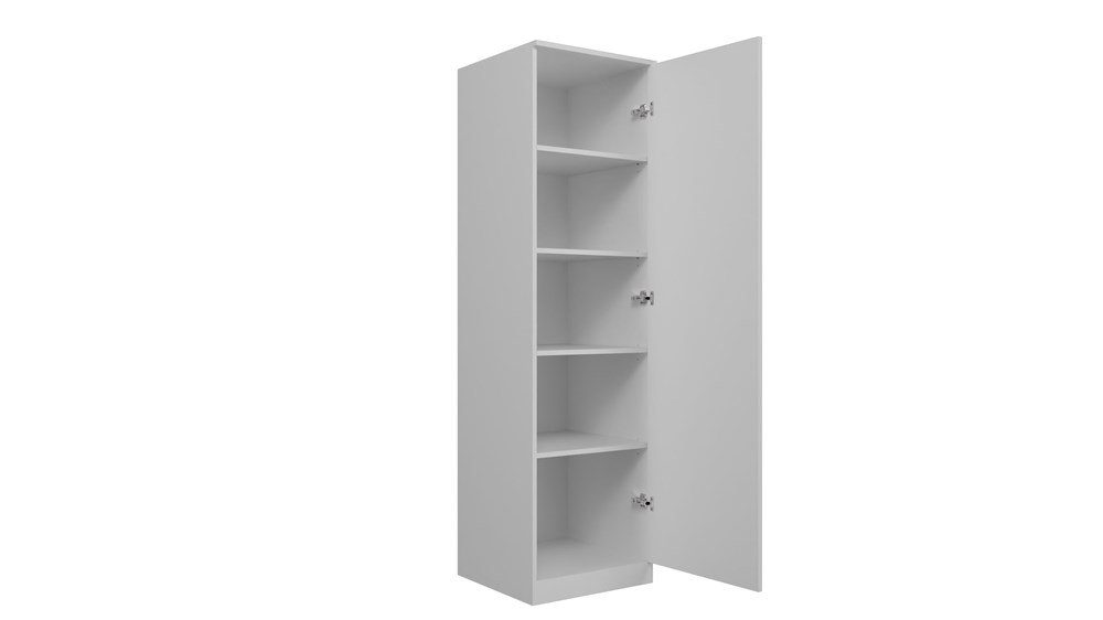 Home Collective Garderobenschrank Garderobe Mehrzweckschrank weiß 50cm  Breite 180cm Höhe mit Kleiderstange und Extra-Fach, Kleiderschrank Organizer