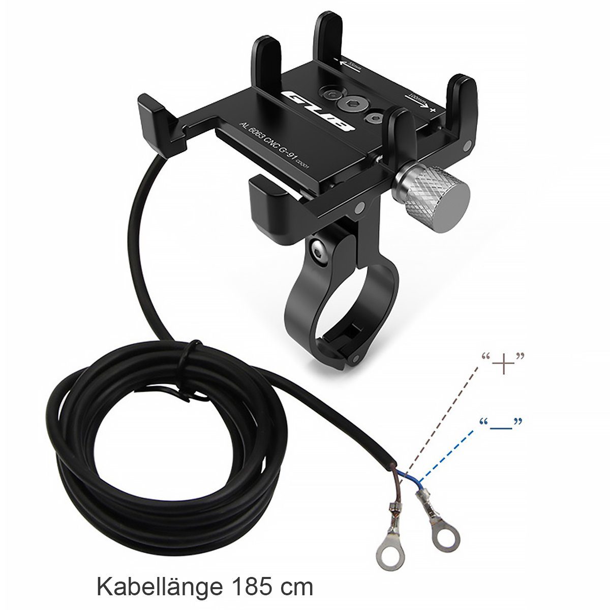 Smartphone-Halterung Motorrad Lenker Halterung für Handy, E-Bike, Scooter, Roller Halter