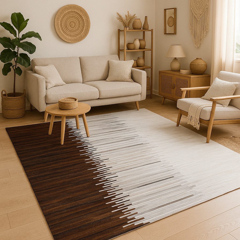 Myflair Möbel & Accessoires Fellteppich Urban Hide, echtes Rinderfell, rechteckig, Höhe: 10 mm, handgenäht, Naturprodukt, natürliche Struktur & Premium-Look