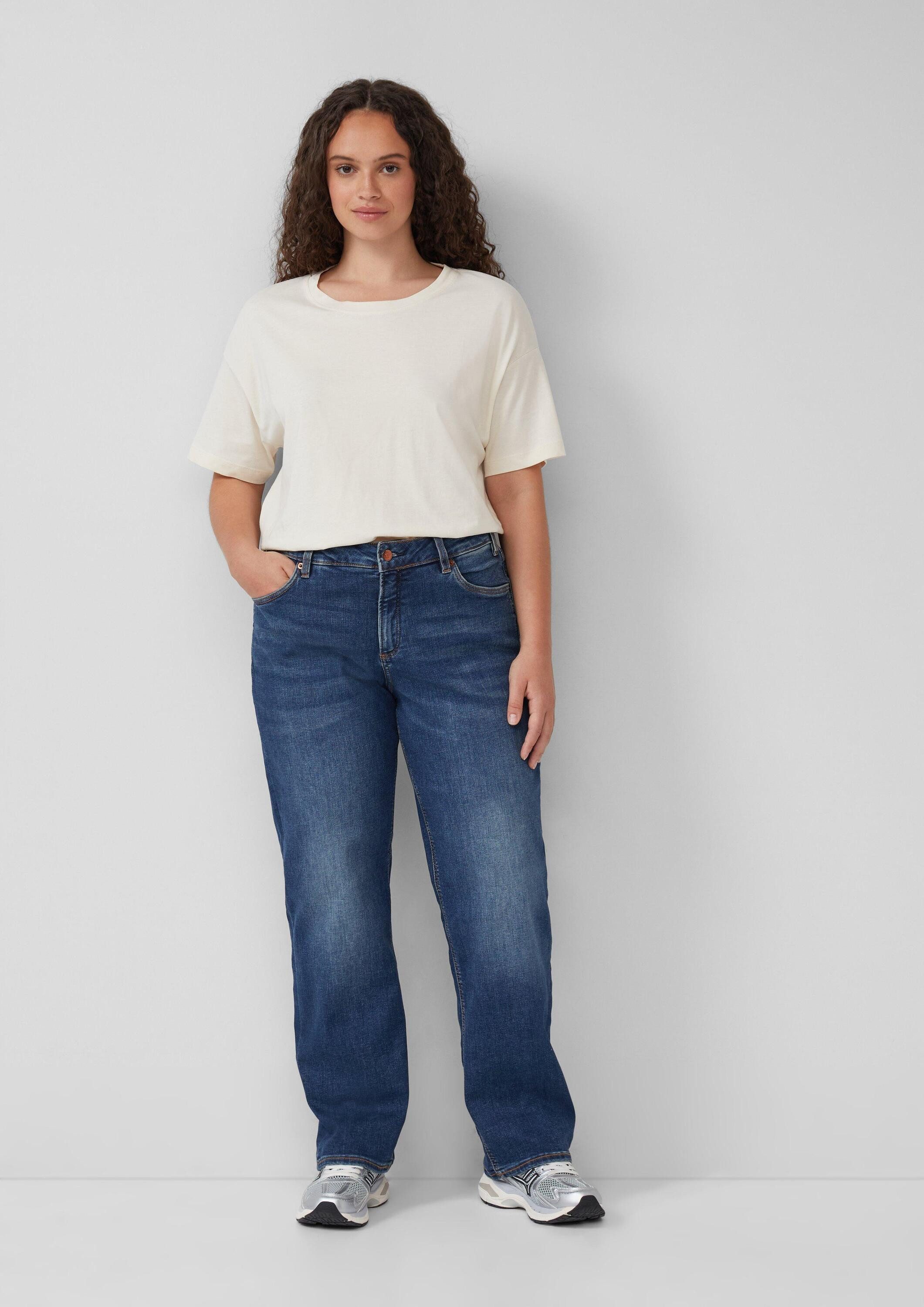 QS Bootcut-Jeans Jeans-Hose Jeans / Slim Fit / Mid Rise / Straight Leg günstig online kaufen