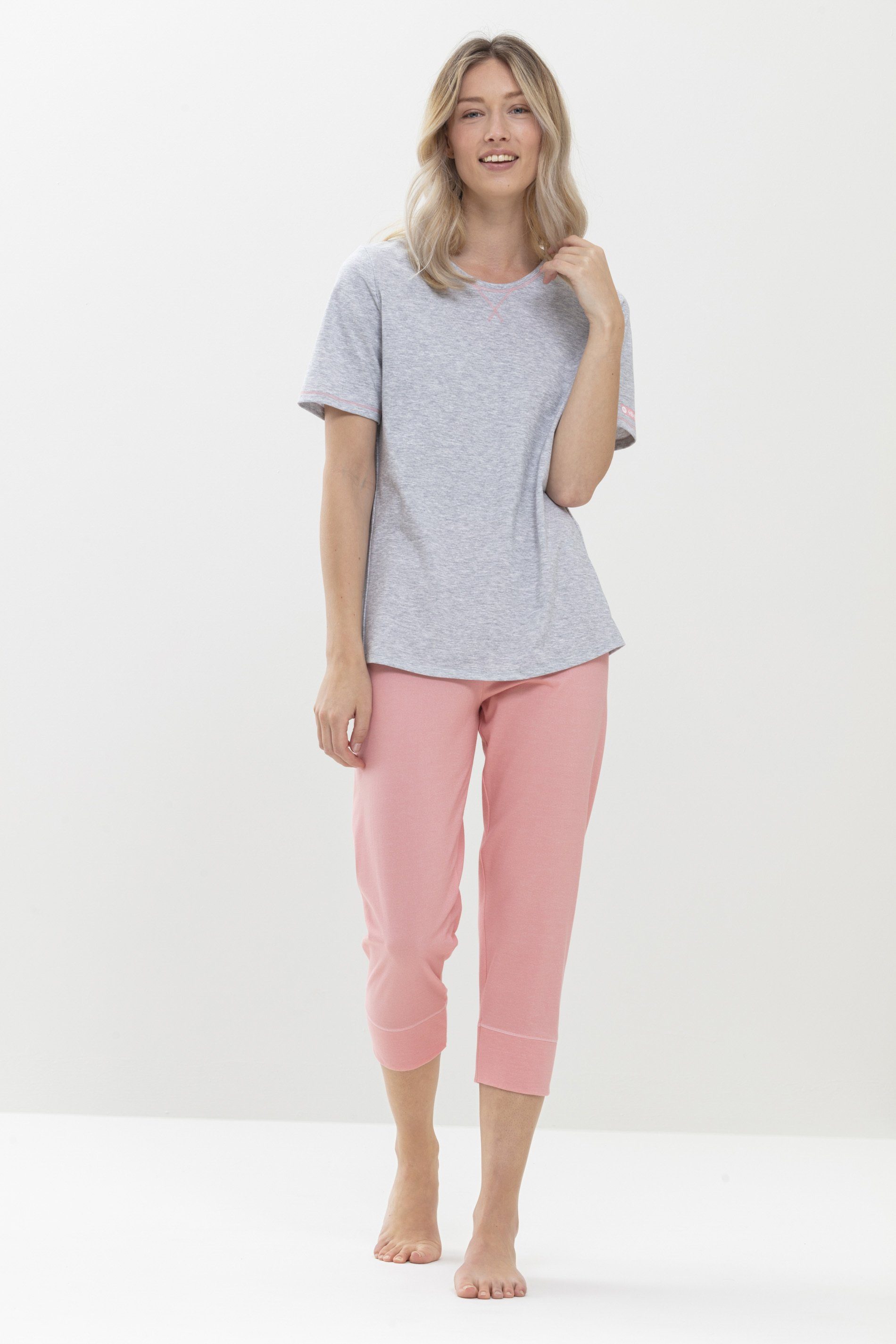 uni Powder (1-tlg) Mey Pink Schlafhose Zzzleepwear Serie