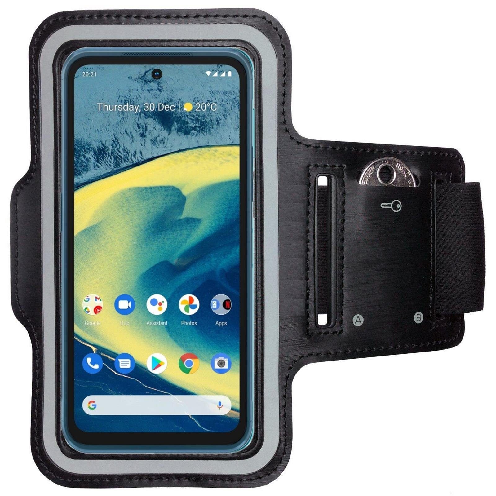 CoverKingz Handyhülle Sportarmband für Nokia XR20 Handy Fitness Hülle Armband Laufhülle, Sport Schutzhülle Schlüsselfach Handyhülle Jogging Schutztasche Etui