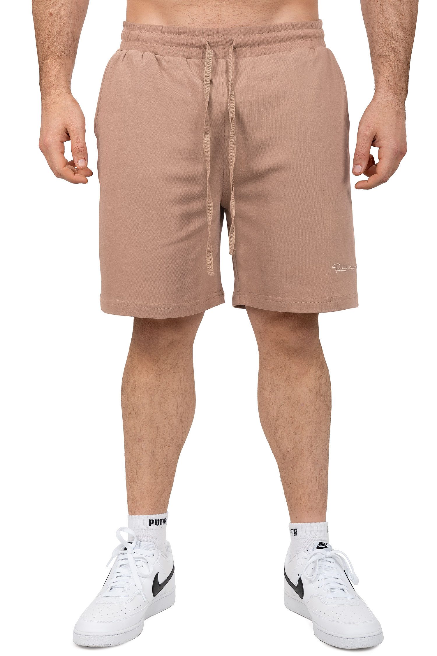 Trainingsshorts Herren Regular Fit Sport Hose Marken-Stick S-23RS043