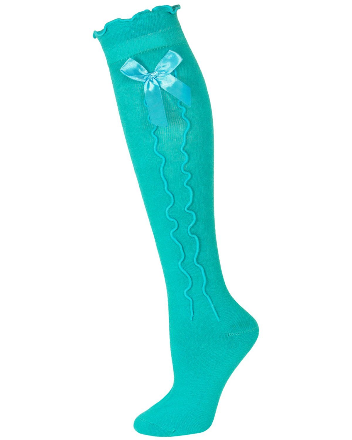 P.S. Schuhmacher Kniestrümpfe Trachten Kniestrümpfe mit Schleife für Damen, Tür
