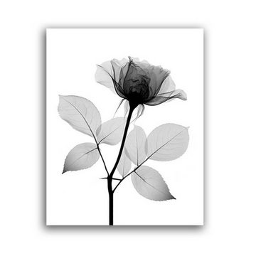 FIDDY Leinwandbild Einfacher schwarz-weißer floraler dekorativer Gemäldekern, ohne Rahmen, (Moderne Wanddekorationsmalerei für zu Hause., 3 St), Heimdekorationsgemälde, Wandgemälde,Kunstdruck,Gemälde,Wandfolie.