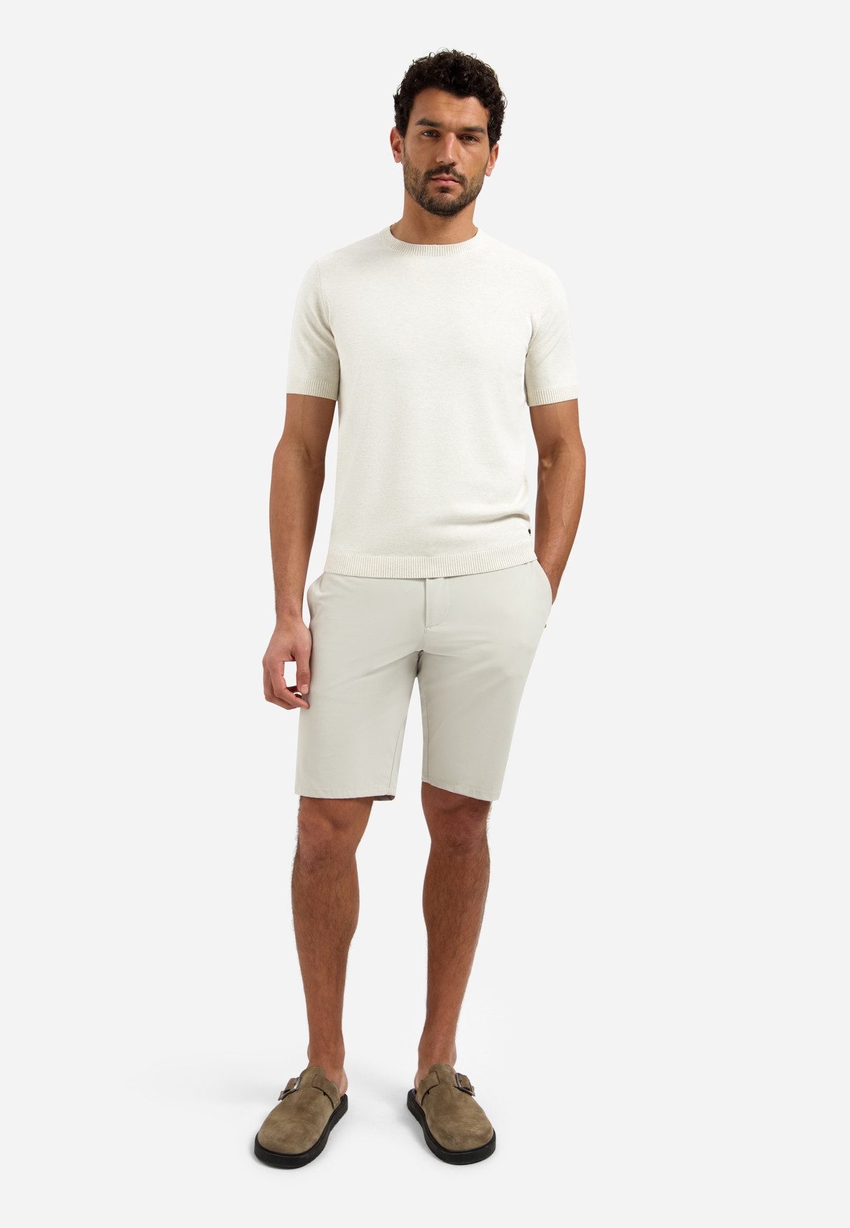 NO EXCESS Kurzarmshirt Strick-T-Shirt - Regular Fit