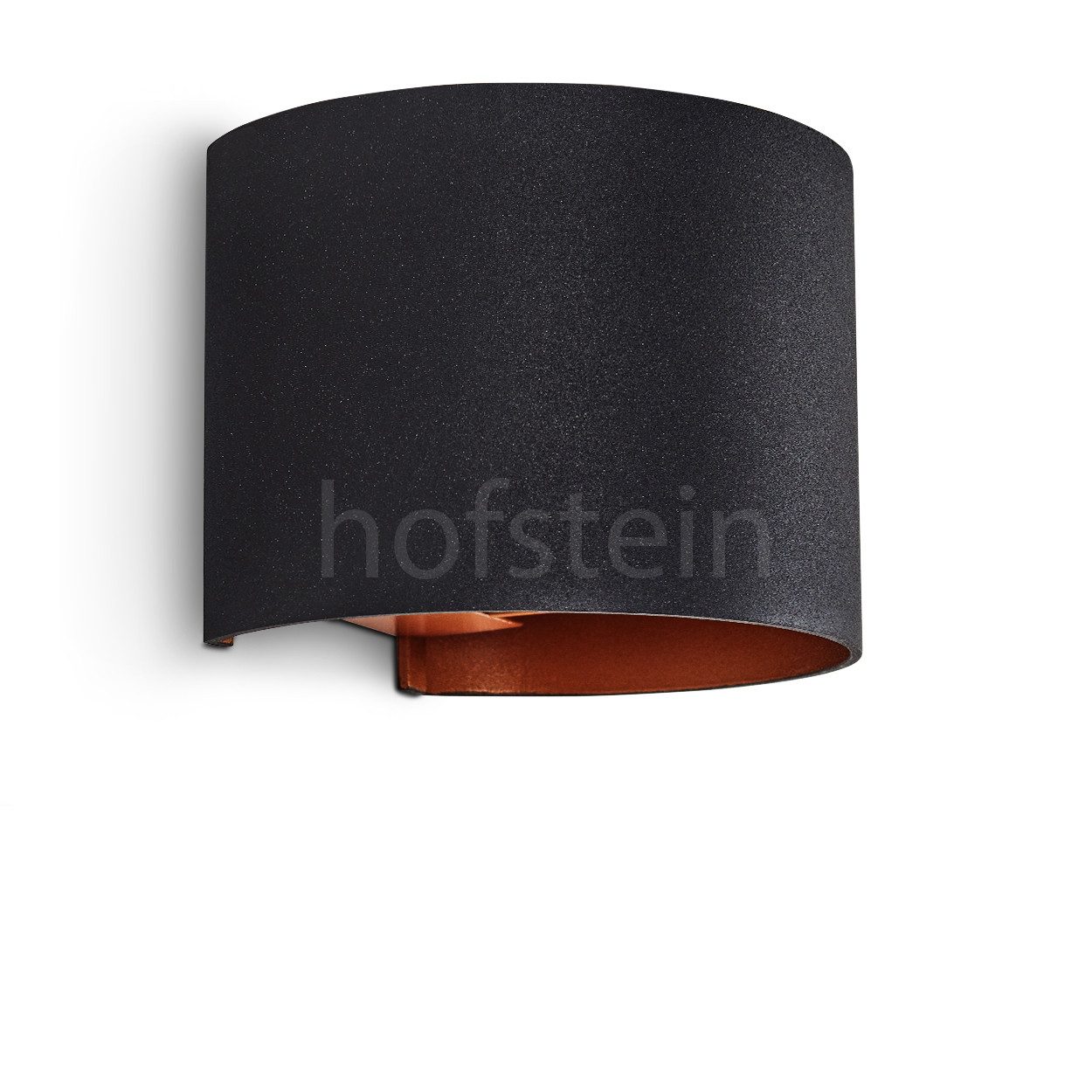 hofstein Wandleuchte »Vaccina« moderne Wandlampe aus Metall in Schwarz/Kupferfarben, ohne Leuchtmittel, 2700 Kelvin, m. verschiedenen Lichteffekten, Up&Down, G9 max., 350 Lumen