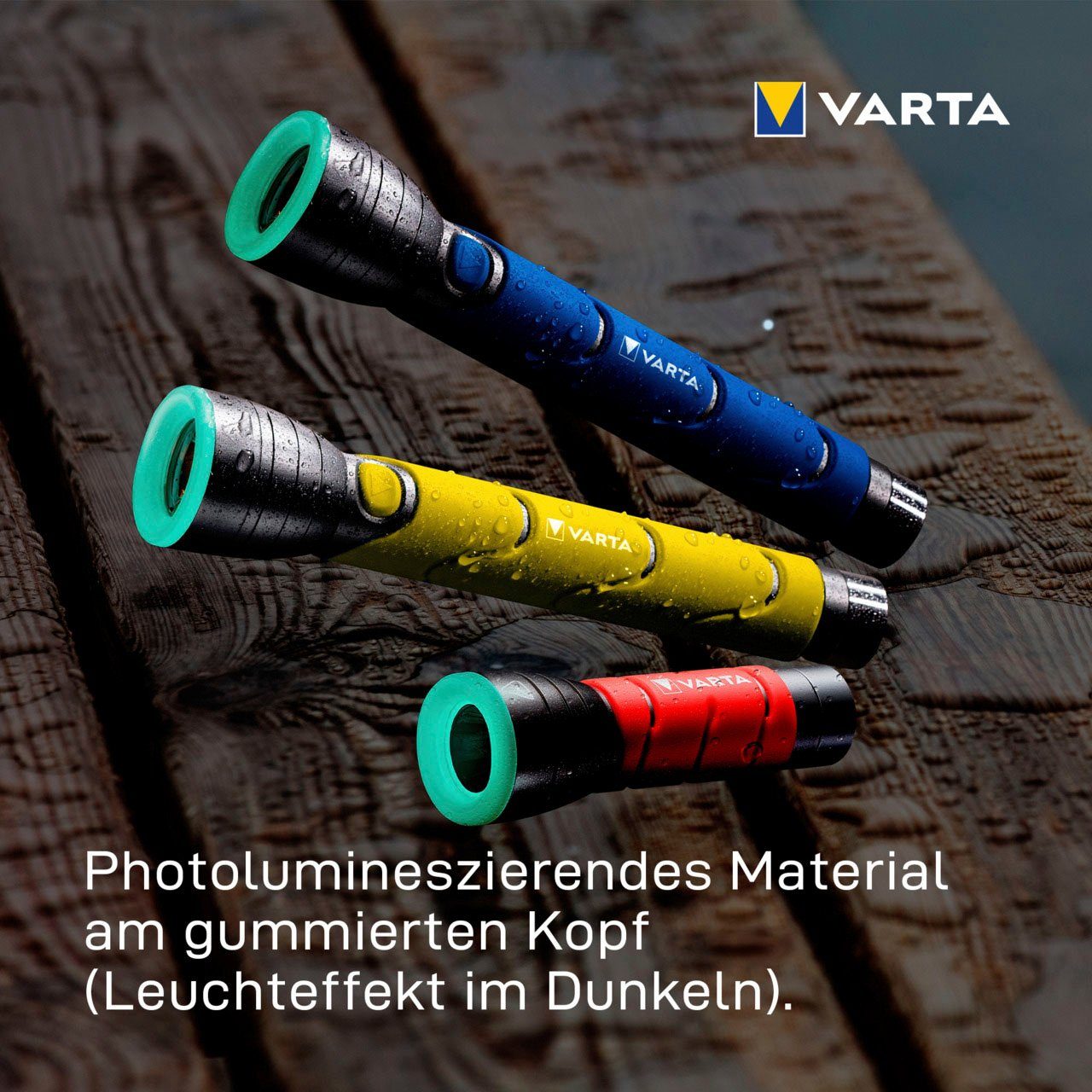 VARTA Taschenlampe Outdoor C Sports Taschenlampe LONGLIFE F30 inkl. Power Batterien 3x