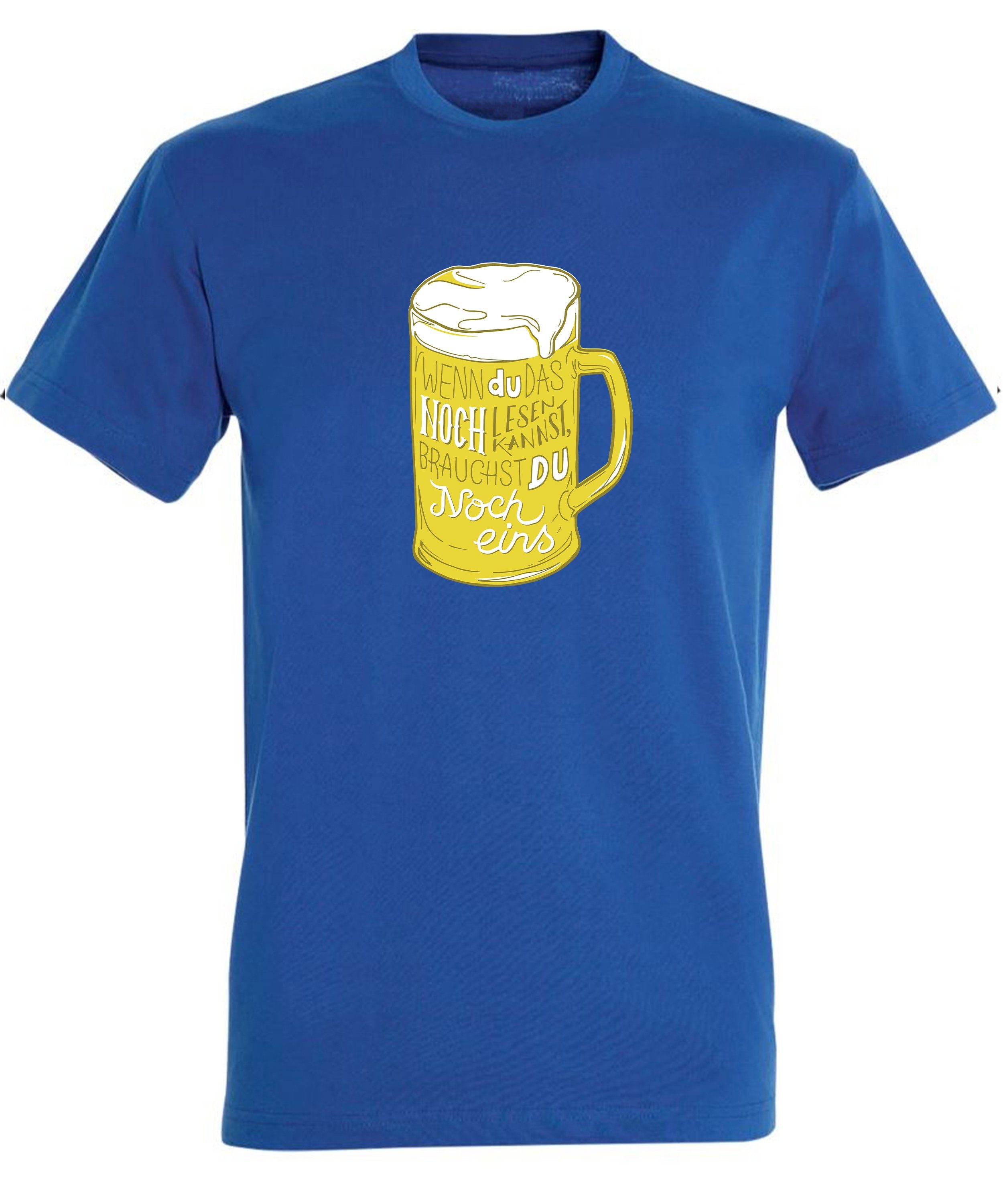 witzigem Aufdruck royal - Print Herren MyDesign24 Trinkshirt Fit, Shirt mit Fun Spruch Baumwollshirt blau T-Shirt Regular i310 Oktoberfest mit