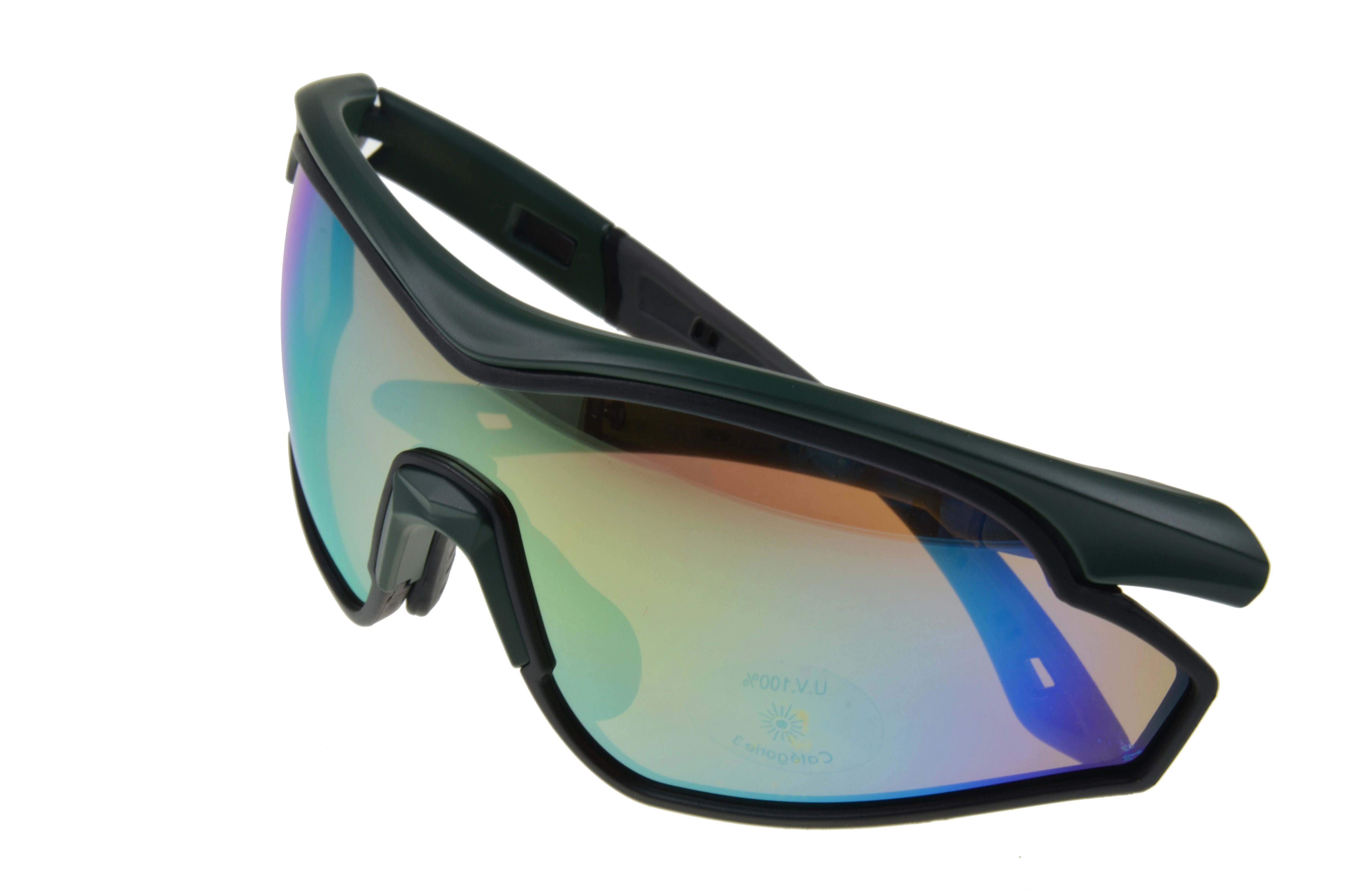 Gamswild Sportbrille WS7534 Sonnenbrille weiß, grün, Damen Unisex, "Neuerscheinung Fahrradbrille Skibrille 2022" blau, Herren