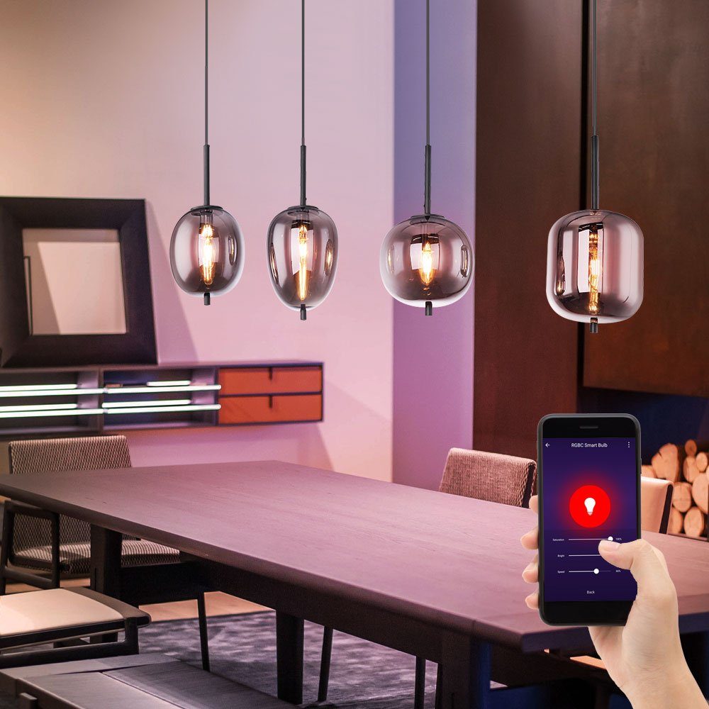 etc-shop Smarte LED-Leuchte, Leuchtmittel inklusive, Kaltweiß, Warmweiß,  Neutralweiß, Tageslichtweiß, Farbwechsel, Smart Home Decken Hänge Lampe  dimmbar App Sprachsteuerung Glas | Tischlampen