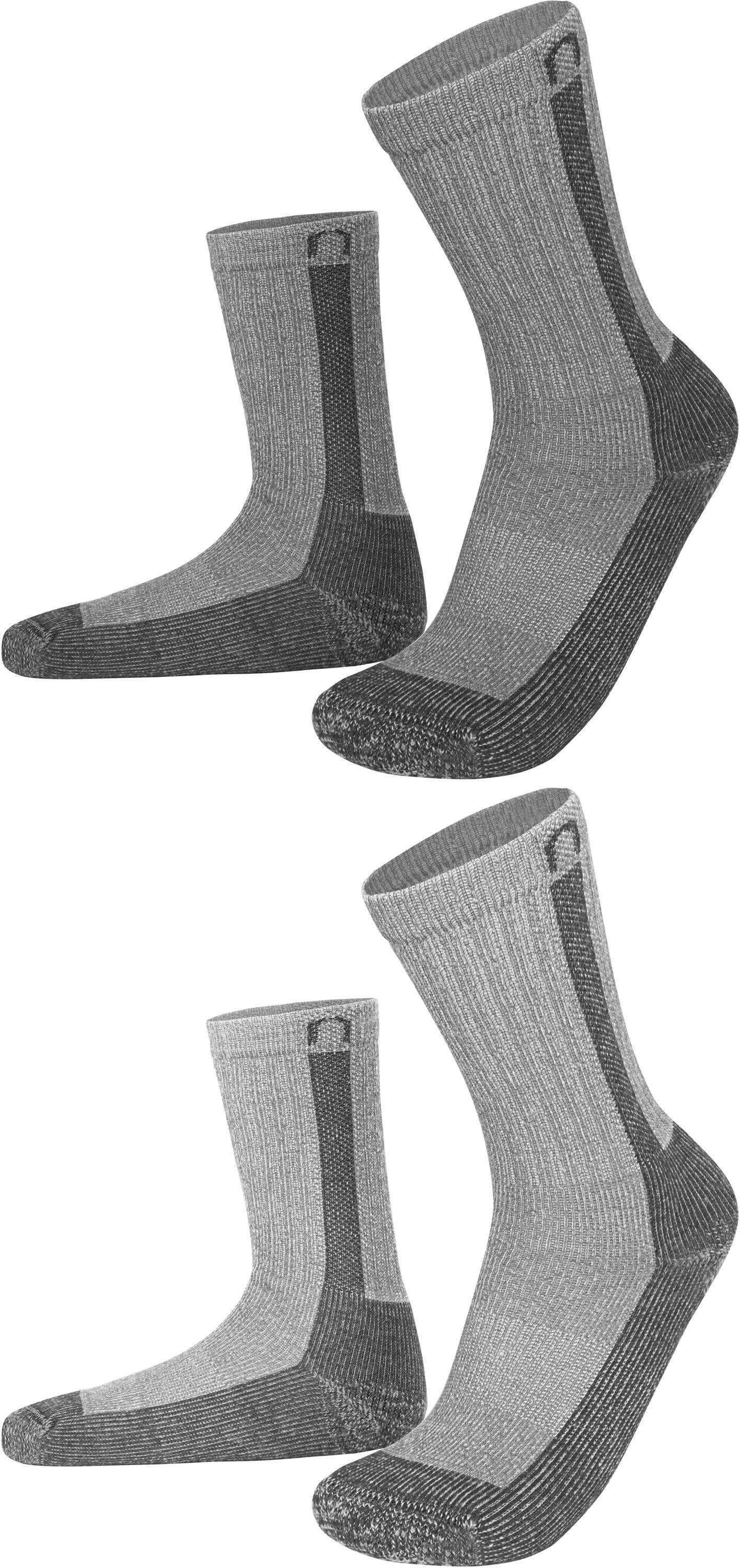 normani Wandersocken 2 Paar Merino Wander- und Arbeitssocken Nowra (Set, 2 Paar) hochwertige Merinowolle Schwarz/Anthrazit