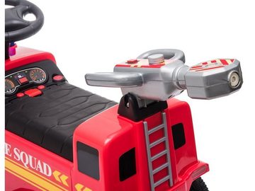 LeanTOYS Rutscher LEANToys Rutschauto Feuerwehr mit Seifenblasenkanone